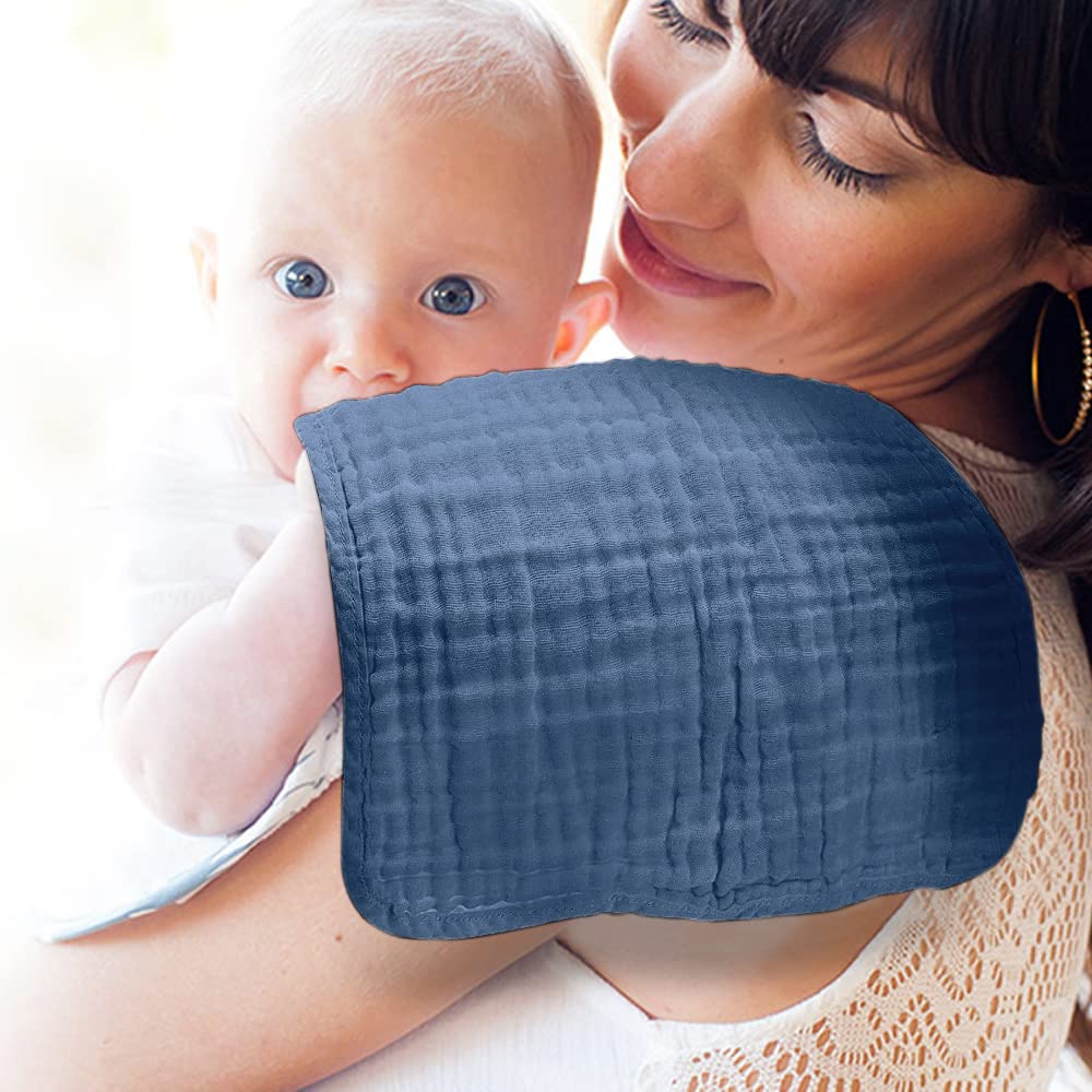 Yoofoss Muslin Burp Cloths for Baby 10 Pack 100% Cotton Baby Washcloths for Boys Girls Large 20&