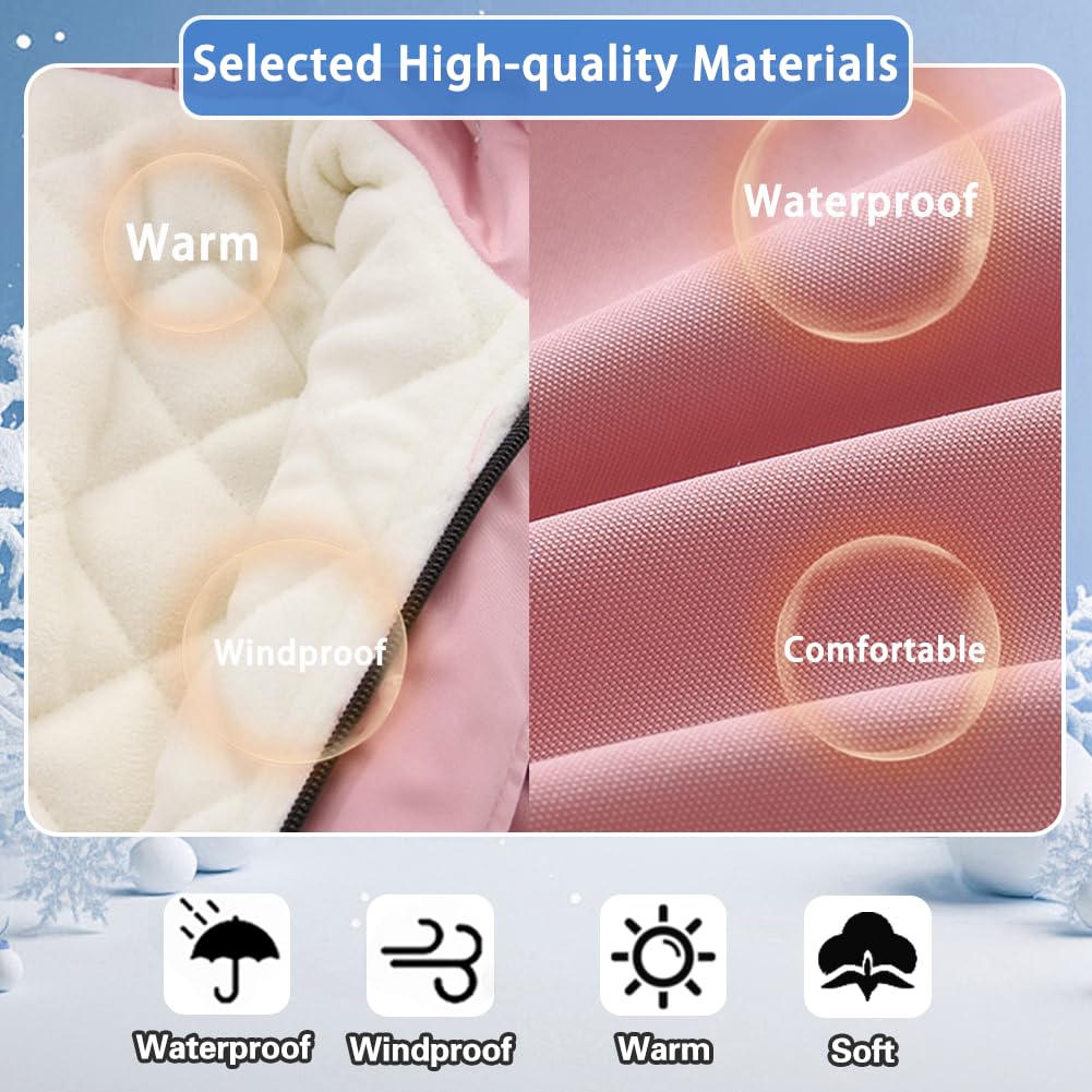 Xifamniy Toddler Snowsuit 2T 3T 4T 5T Ski Suit Baby Boy Girl Winter Clothes Coat Outwear Snow Suit Hooded Romper Jumpsuit