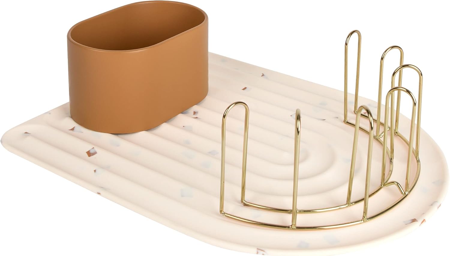 Boon ARC Modular Drying Rack — Includes Silicone Drying Mat, Accessory Cup, and 7-Prong Wire Bottle Rack — Baby Essentials