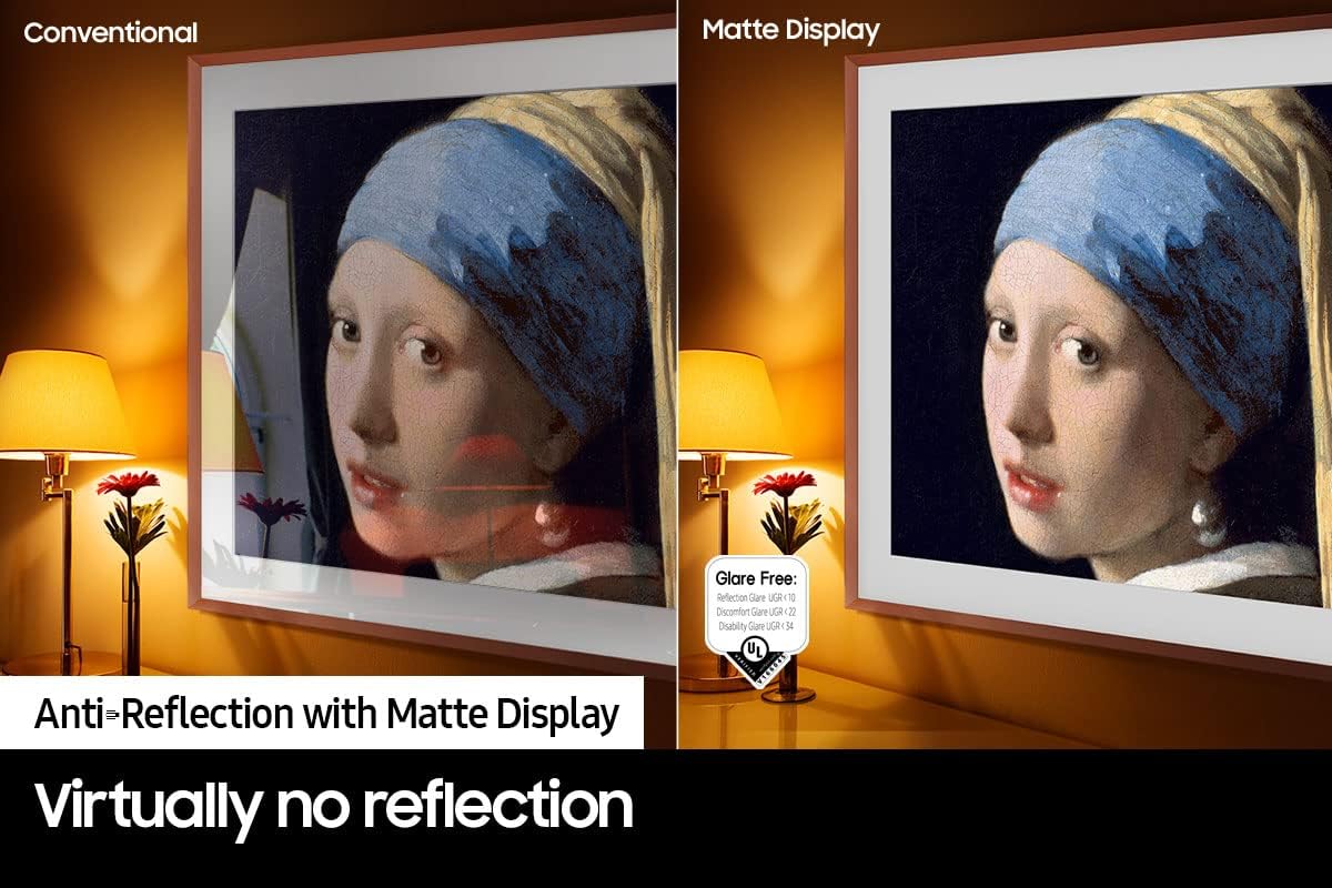 SAMSUNG 55-Inch Class QLED 4K The Frame LS03B Series, Quantum HDR, Art Mode, Anti-Reflection Matte Display, Slim Fit Wall Mount Included, Smart TV w/ Alexa Built-In (QN55LS03BAFXZA)