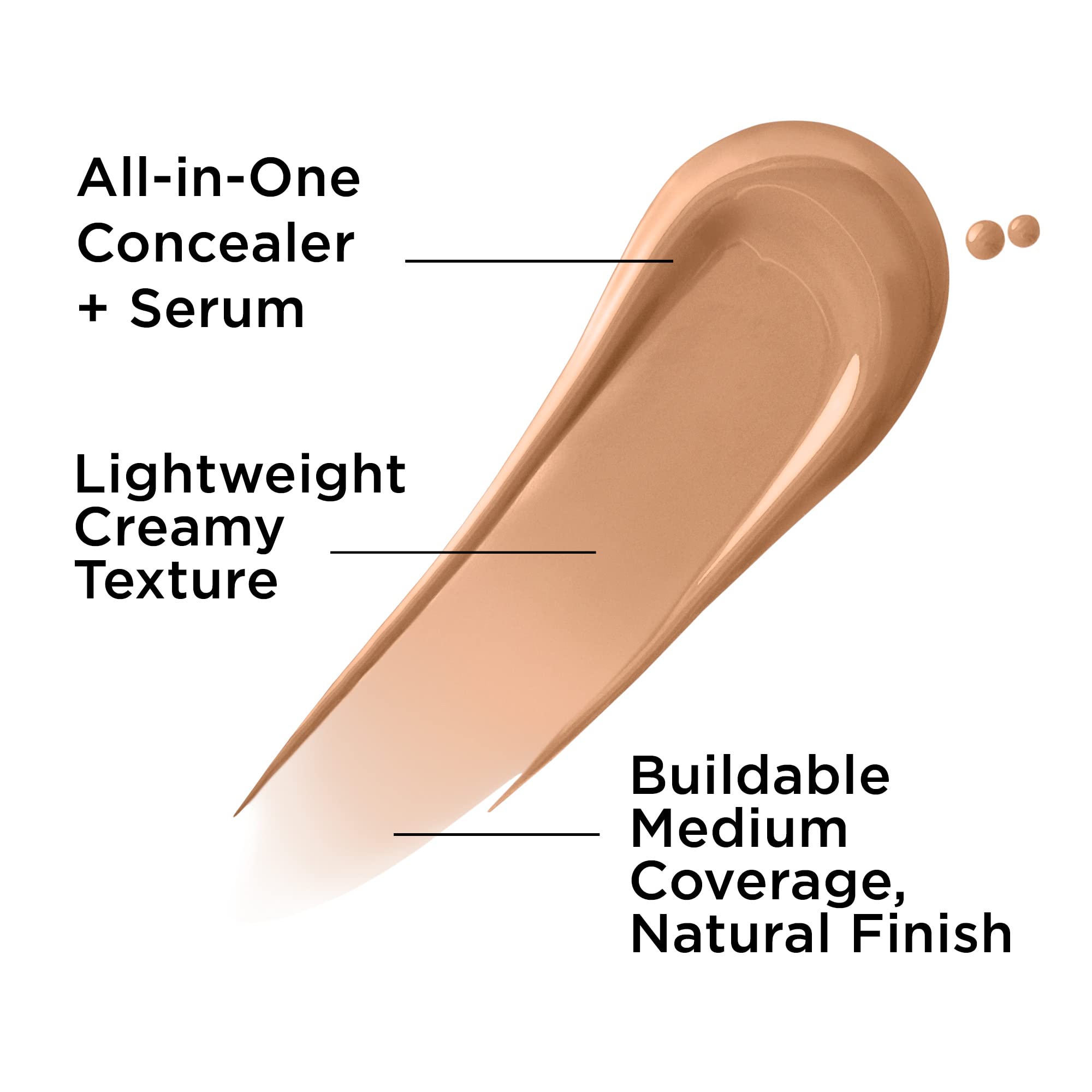 IT Cosmetics Bye Bye Dark Spots Concealer + Brightening Serum – 2% Niacinamide, Hyaluronic Acid & Caffeine - Medium Coverage, Natural Finish, All Skin Types - 0.22 fl oz
