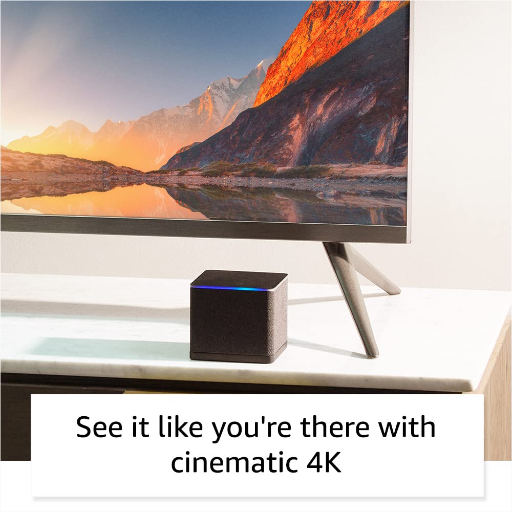 Amazon Fire TV Cube (newest model), Hands-free streaming device with Alexa, Wi-Fi 6E, 4K Ultra HD