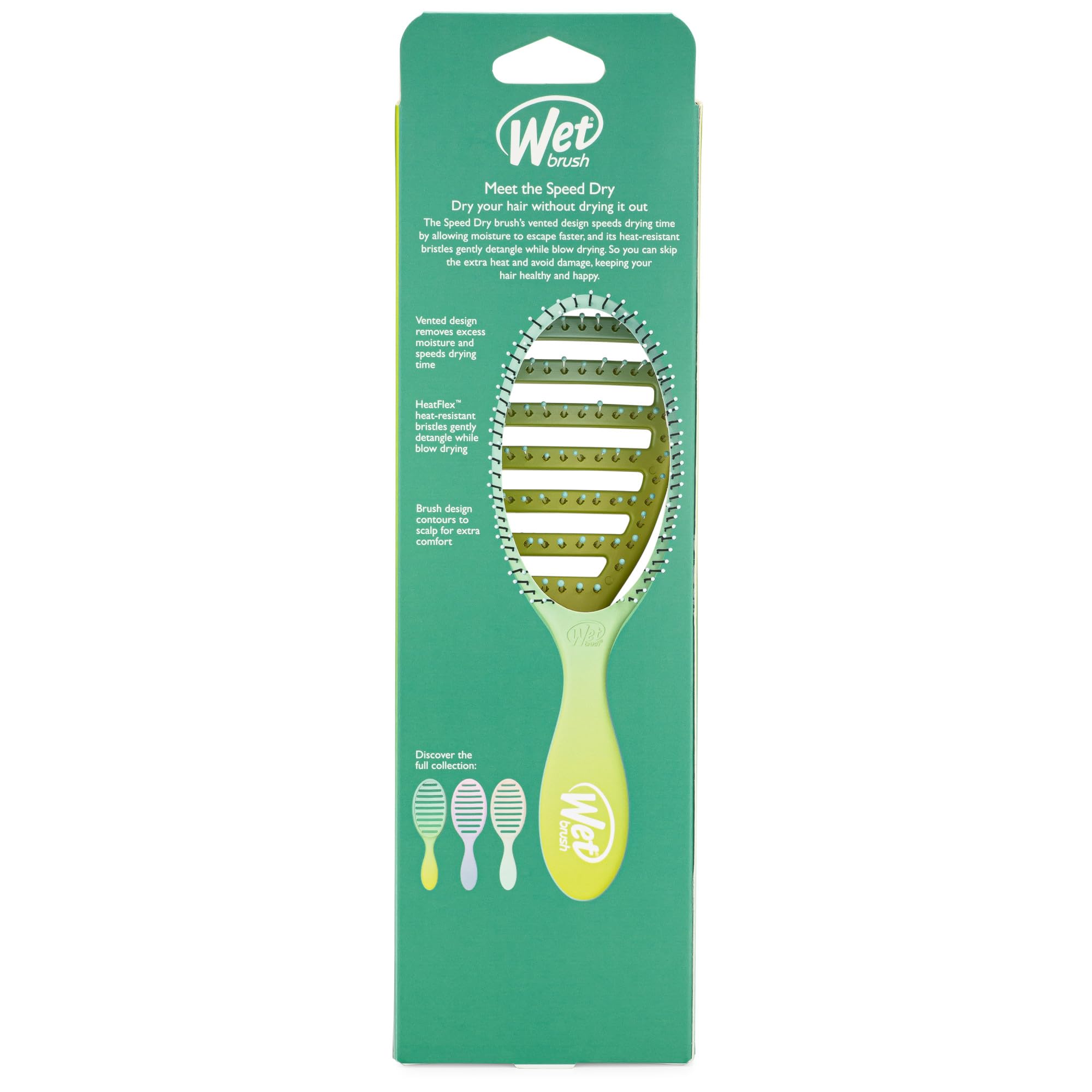 Wet Brush Speed Dry Hair Brush - Pink/Purple (Feel Good Ombre) - Vented Design and Ultra Soft HeatFlex Bristles Are Blow Dry Safe With Ergonomic Handle Manages Tangle and Uncontrollable Hair - Pain-Free