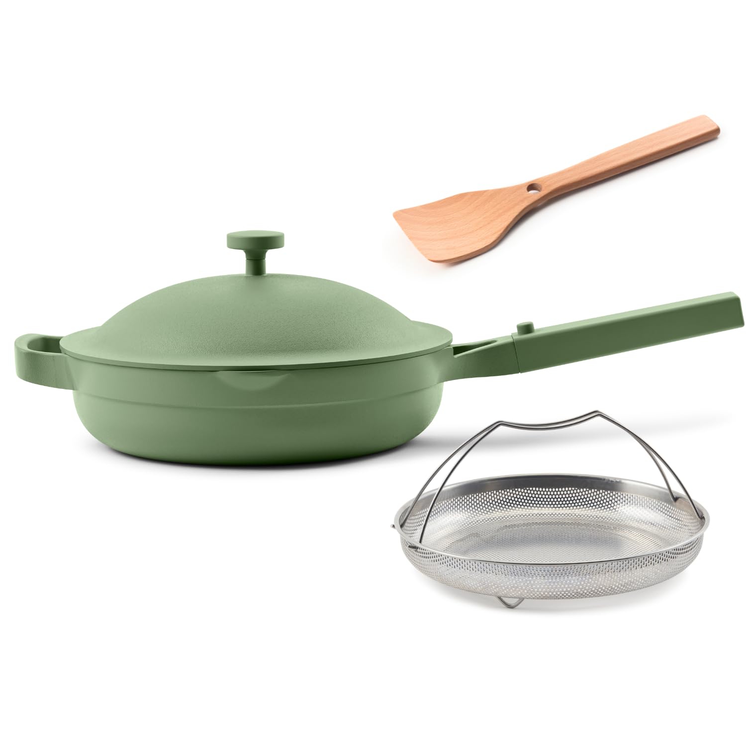Our Place Always Pan 2.0-10.5-Inch Nonstick, Toxin-Free Ceramic Cookware | Versatile Frying Pan, Skillet, Saute Pan | Stainless Steel Handle | Oven Safe | Lightweight Aluminum Body | Steam
