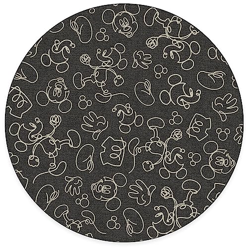 RUGGABLE Disney Classic Minnie Mouse Washable Rug - Perfect Area Rug for Nursery Playroom Kids Room - Pet & Child Friendly - Stain & Water Resistant - Trellis Pink 5&