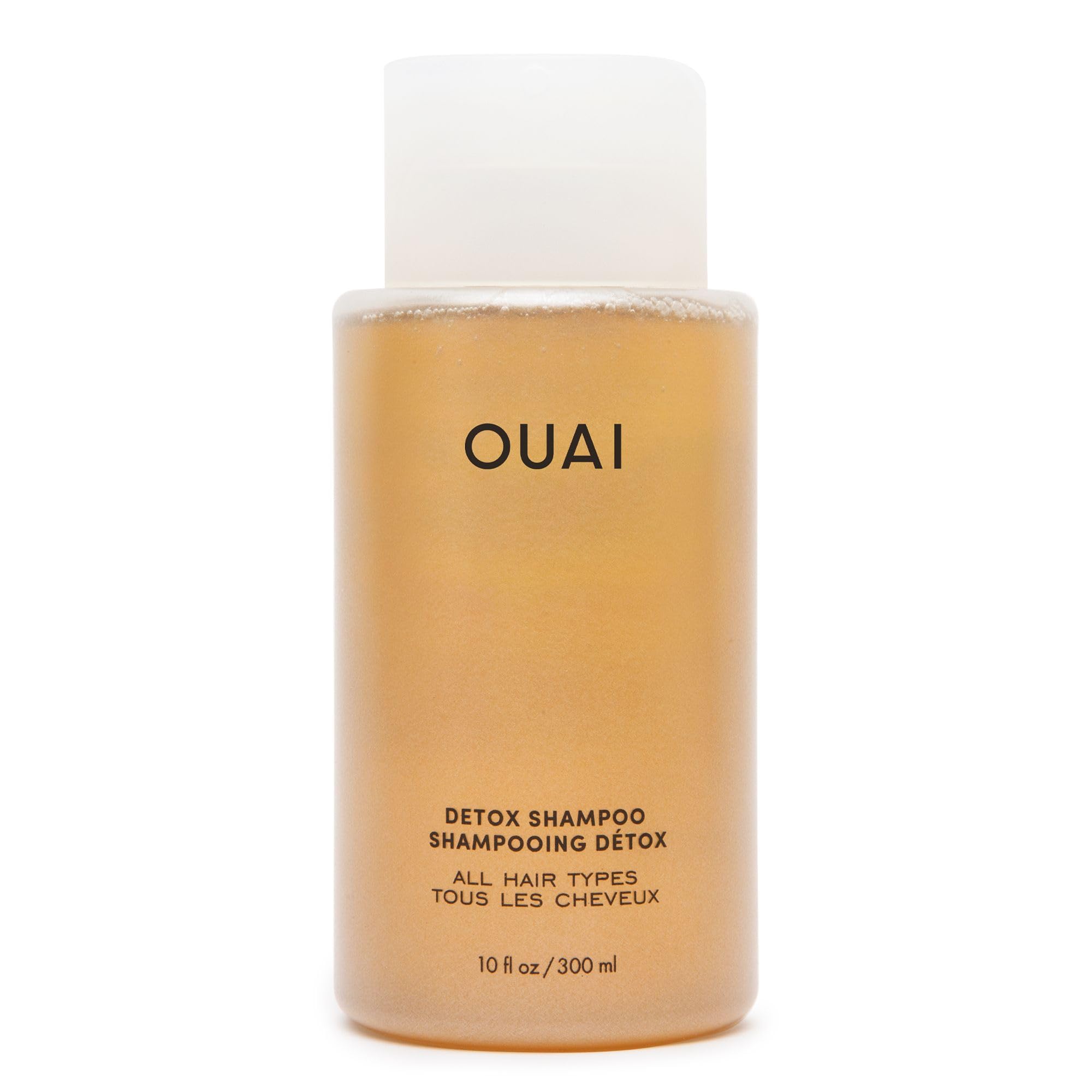 OUAI Detox Shampoo - Clarifying Shampoo for Build Up, Dirt, Oil, Product and Hard Water - Apple Cider Vinegar & Keratin for Clean, Refreshed Hair - Sulfate-Free Hair Care (10 oz)