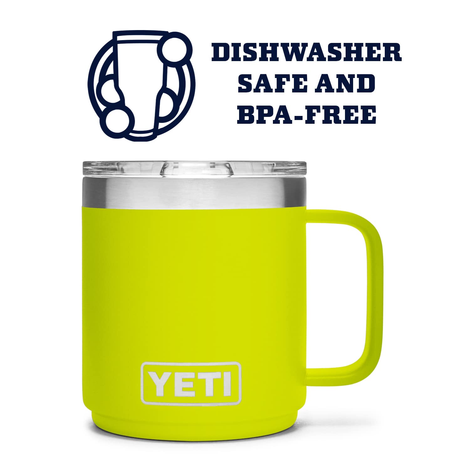 YETI Rambler 10 oz Stackable Mug, Vacuum Insulated, Stainless Steel with MagSlider Lid