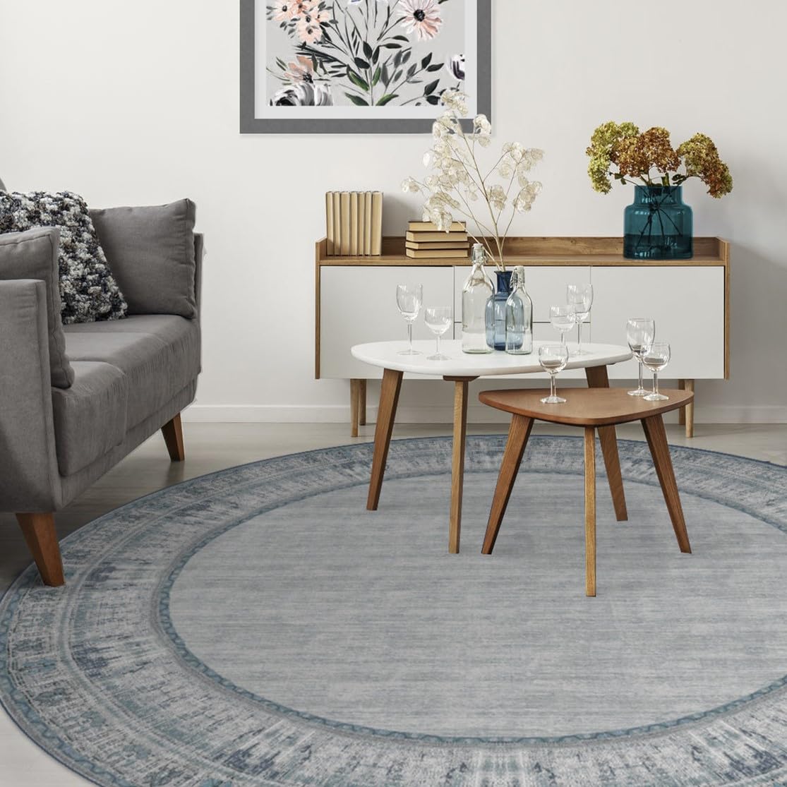 RUGGABLE Zinnia Runner Rug - Perfect Boho Washable Rug for Entryway Hallway Kitchen - Pet & Child Friendly - Stain & Water Resistant - Grey 2.5&