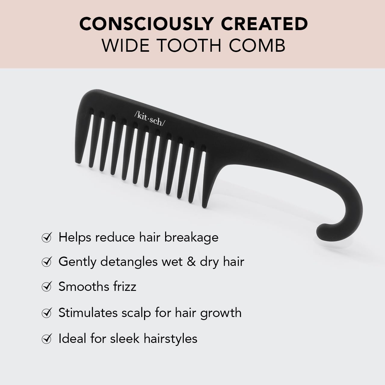 Kitsch Wet Dry Brush Detangling Brush - Soft Bristle Hair Brushes for Women | Straight & Curly Hair Brush | Hairbrush for All Hair Types | Hair Detangler Brush | Travel Hair Brush & Detangling Comb