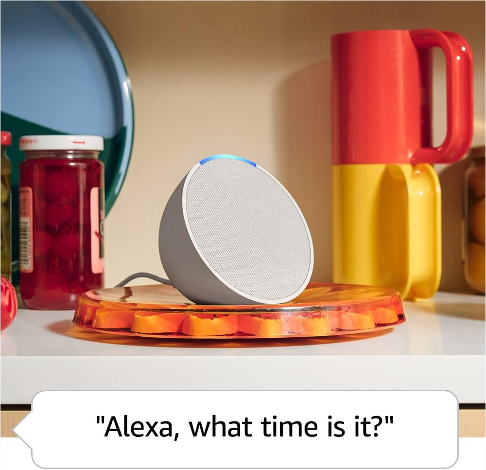 Amazon Echo Pop (newest model), Full sound compact smart speaker with Alexa, Lavender Bloom