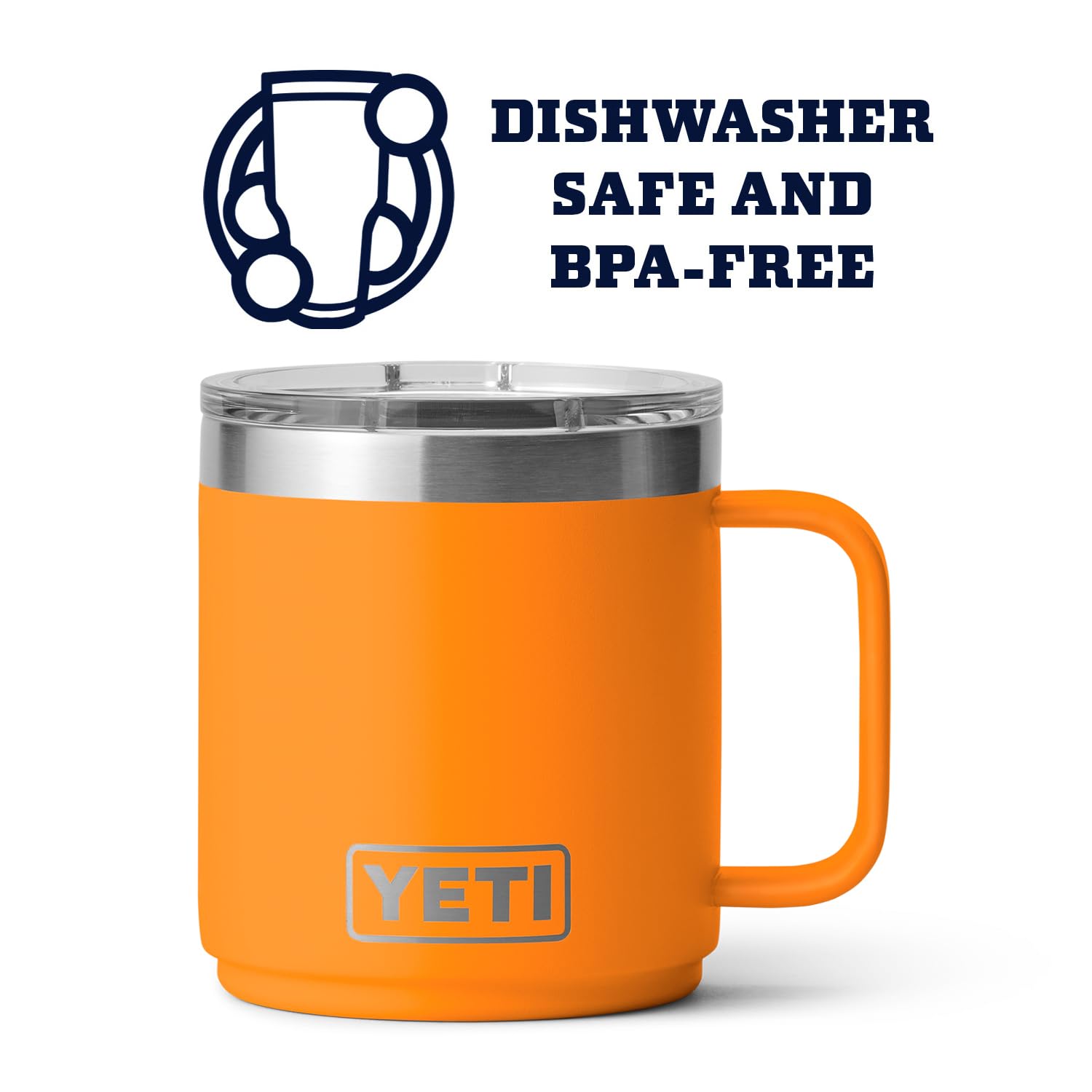 YETI Rambler 10 oz Stackable Mug, Vacuum Insulated, Stainless Steel with MagSlider Lid