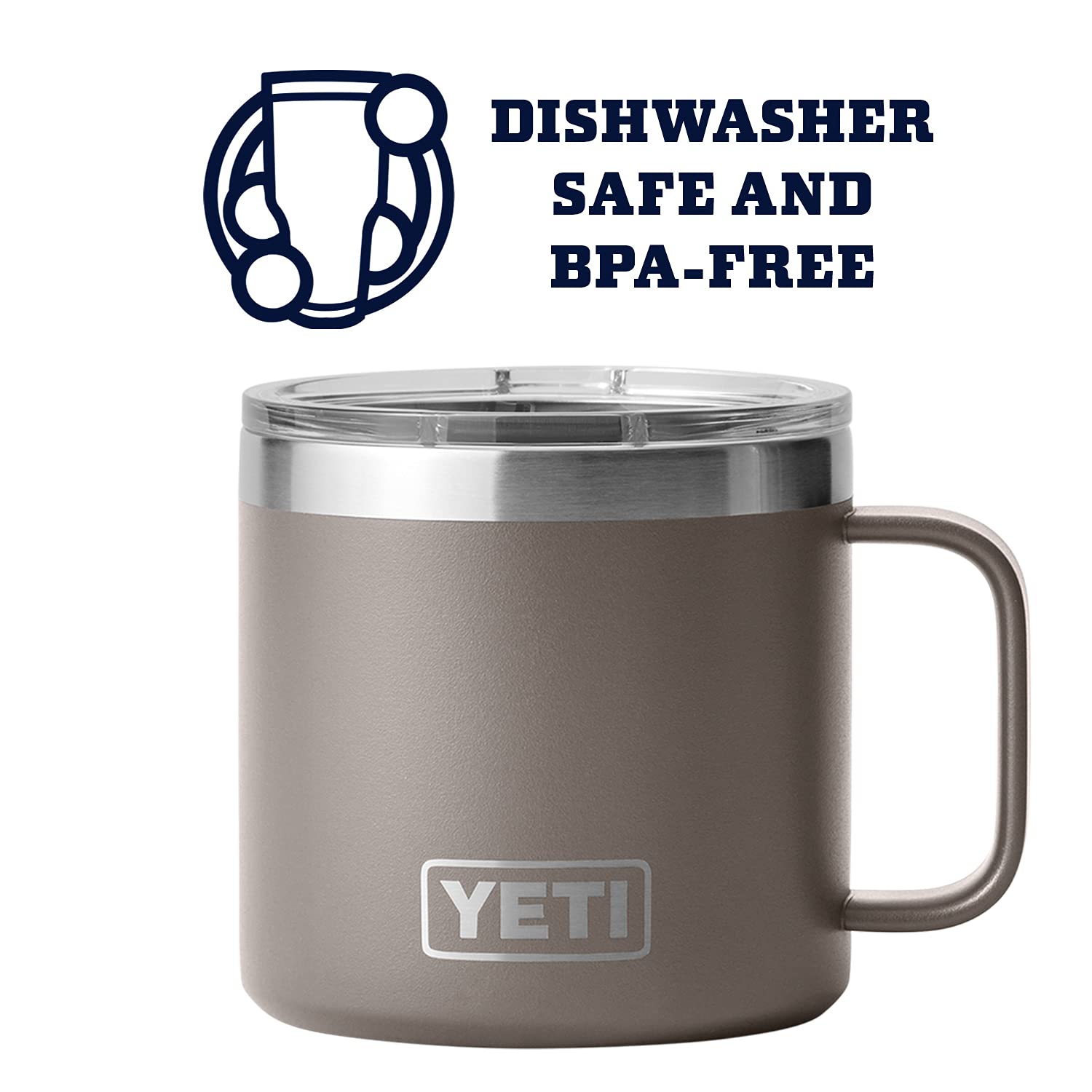 YETI Rambler 14 oz Mug, Vacuum Insulated, Stainless Steel with MagSlider Lid, Stainless