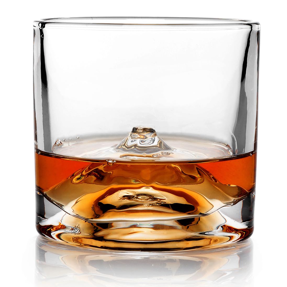 LIITON Heavy Crystal Whiskey Glasses Gift Set, Thick Freezable Bourbon Glass 1lb Each, Premium Whiskey Gifts for Men, Frozen Crystal Chills Cocktails Featuring Grand Canyon Glasses Set of 2, 10 oz