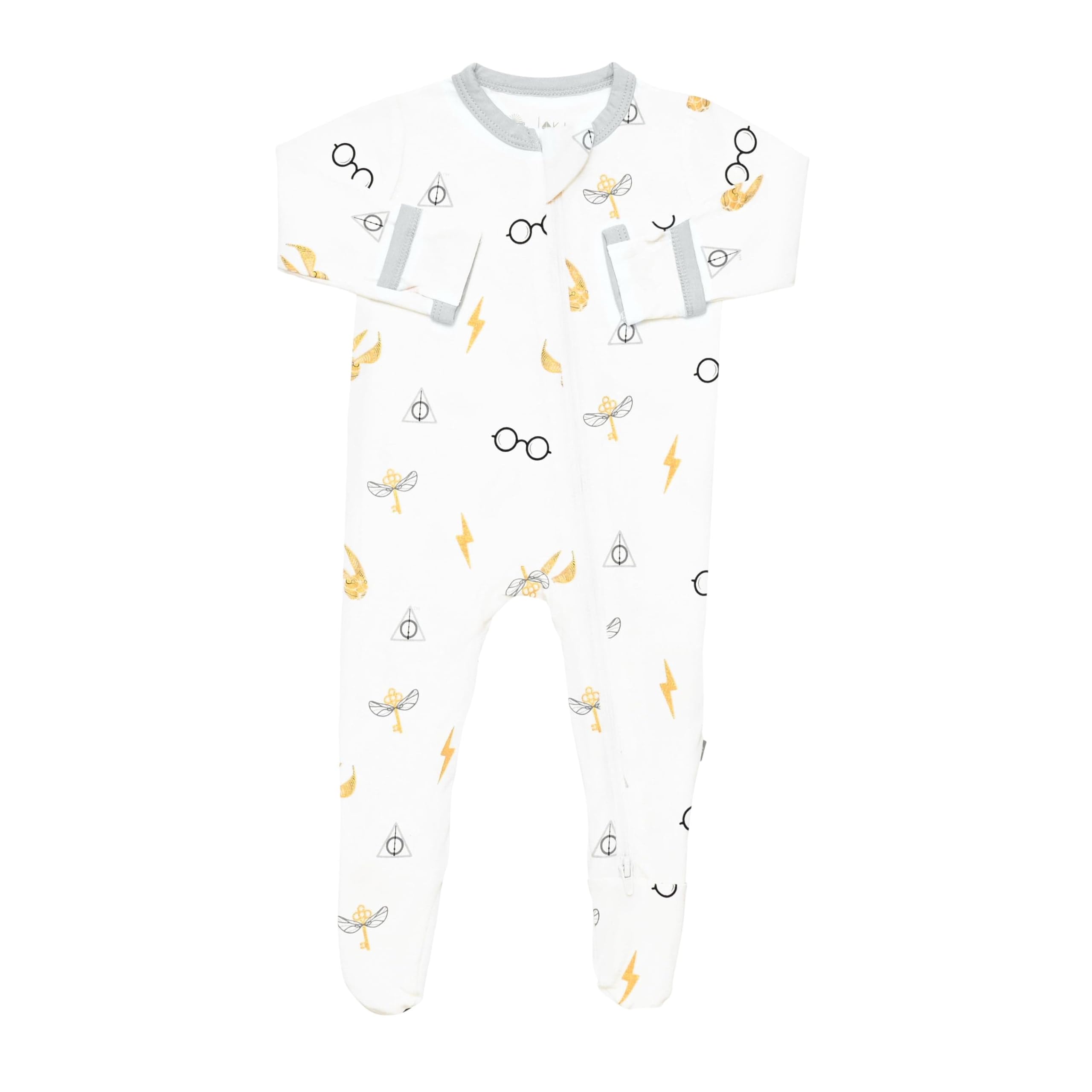 KYTE BABY Unisex Zipper Closure Footies, Rayon Made From Bamboo, 0-24 Months
