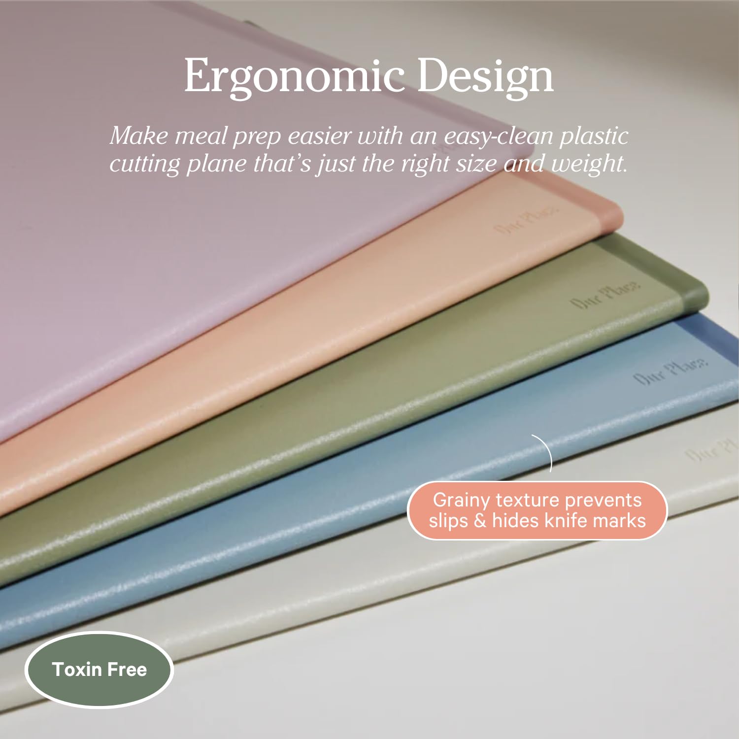 Our Place Daily Board - Double-Sided, Non-Slip, 100% Recycled Plastic Cutting Board | BPA-Free | Easy-Grip Handles | Sustainable Kitchen Essential | Steam