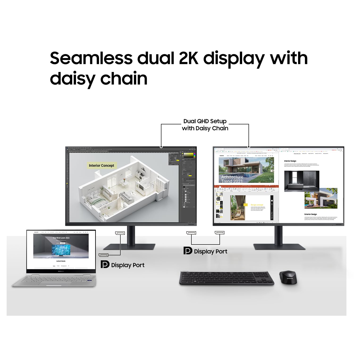 SAMSUNG 34-Inch ViewFinity S65TC Series Ultra-WQHD 1000R Curved Computer Monitor, HDR10, 100Hz, AMD FreeSync, Thunderbolt 4, Height Adjustable Stand, Built-in Speakers, Eye Care, LS34C650TANXGO, 2024
