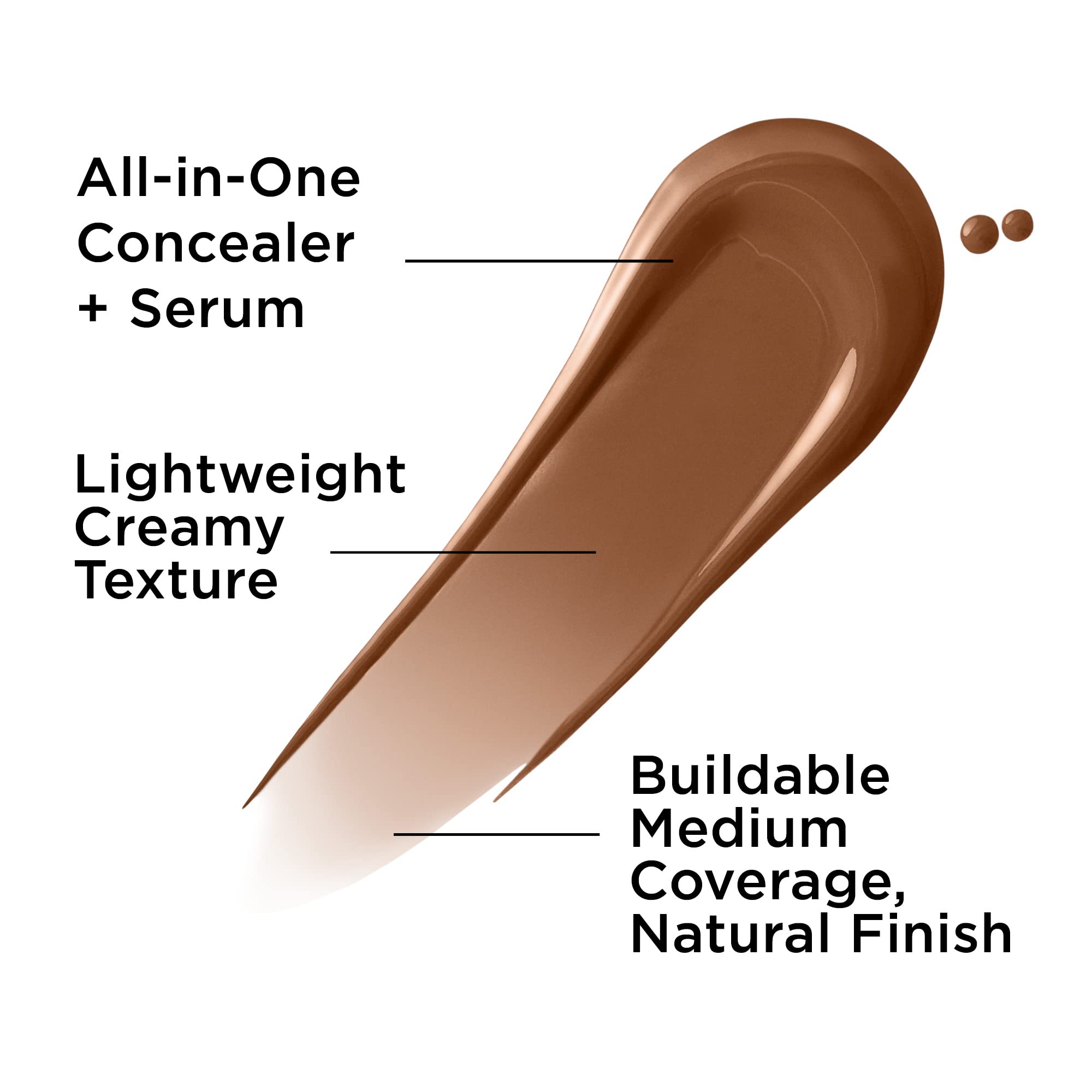 IT Cosmetics Bye Bye Dark Spots Concealer + Brightening Serum – 2% Niacinamide, Hyaluronic Acid & Caffeine - Medium Coverage, Natural Finish, All Skin Types - 0.22 fl oz