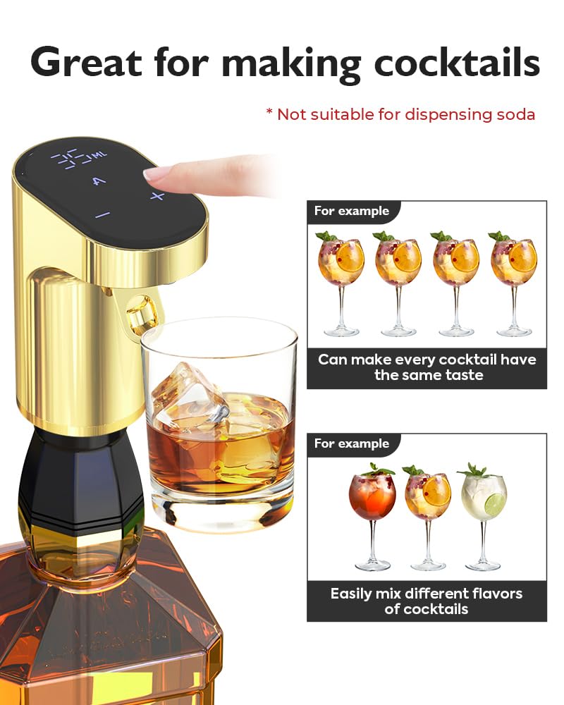 Electric Wine Decanter Aerator Dispenser Pourer Whiskey Adjustable Quantity Liquor Wine Pump Birthday Gift for Men Women Mom Dad Boss Brother Husband Funny Unique Gifts for Him (White)