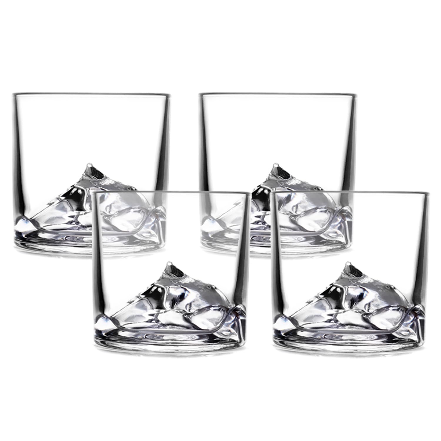 LIITON Heavy Crystal Whiskey Glasses Gift Set, Thick Freezable Bourbon Glass 1lb Each, Premium Whiskey Gifts for Men, Frozen Crystal Chills Cocktails Featuring Grand Canyon Glasses Set of 2, 10 oz