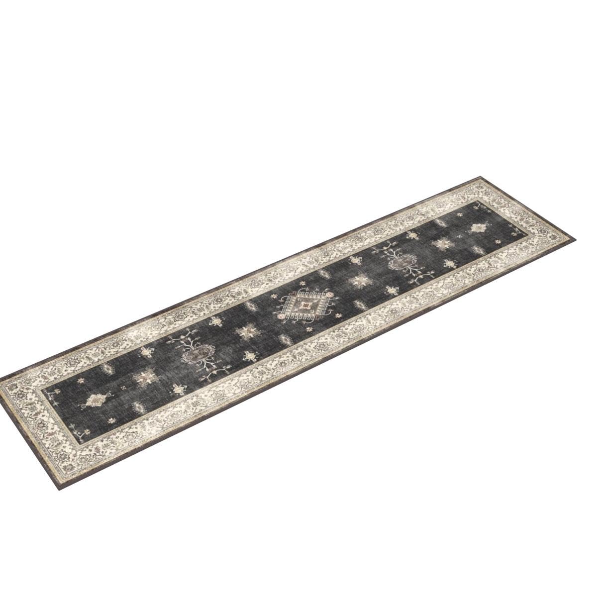 RUGGABLE – Verena Dark Wood – Machine Washable Runner Rug – Pet & Child Friendly – Stain & Water Resistant – Non-Slip – 2.5&