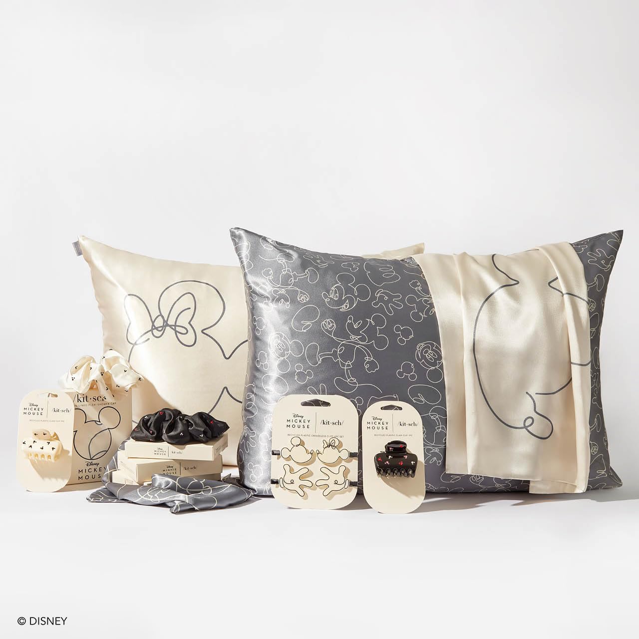 Kitsch 5 Count Velvet Hair Scrunchies for Women - Hair Ties for Thick Hair, Girls, Women, Cute Scrunchies, Soft Hair Accessories, Blush/Mauve