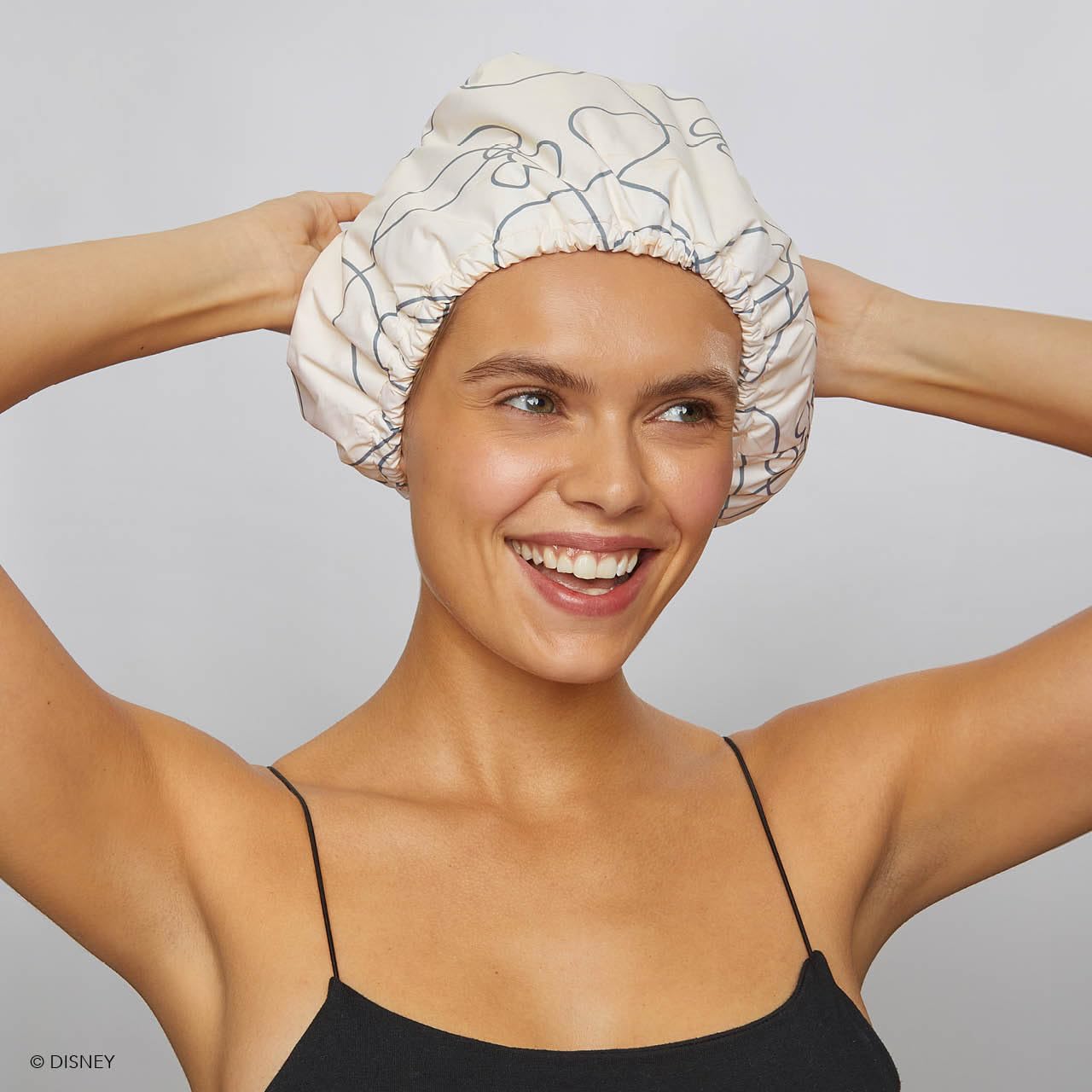 Kitsch Luxury Shower Cap for Women - Reusable Shower Cap for Long Hair with Non Slip Silicon Grip | Waterproof Hair Cap for Shower with One Size Fits Most | Stylish Hair Cover for Shower (Blush Dot)