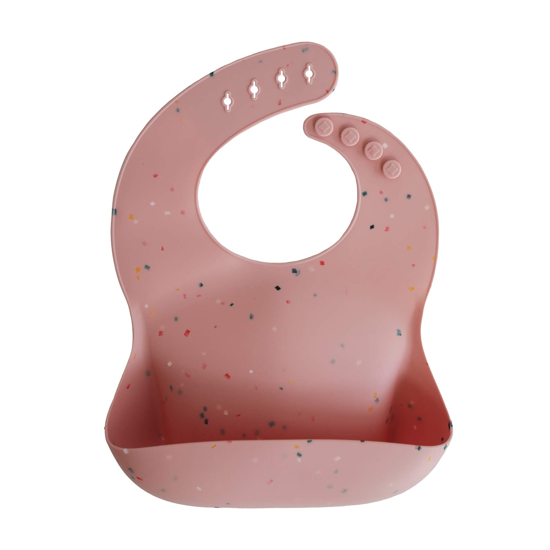 mushie Silicone Baby Bib | Adjustable Fit Waterproof Bibs (Whales)
