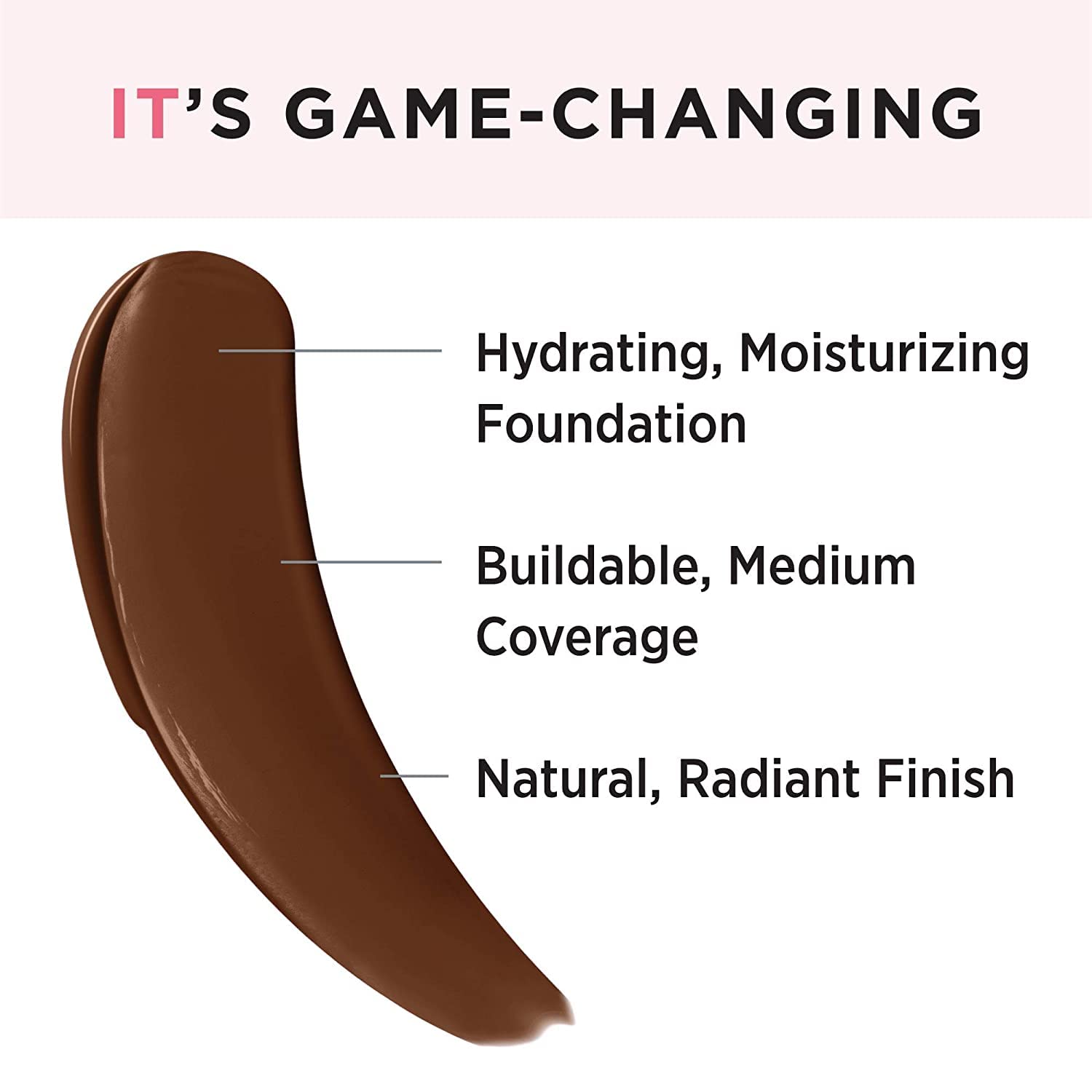 IT Cosmetics Your Skin But Better Foundation + Skincare - Hydrating Medium Buildable Coverage - Minimizes Pores & Imperfections - Natural Radiant Finish - With Hyaluronic Acid - 1.0 fl oz