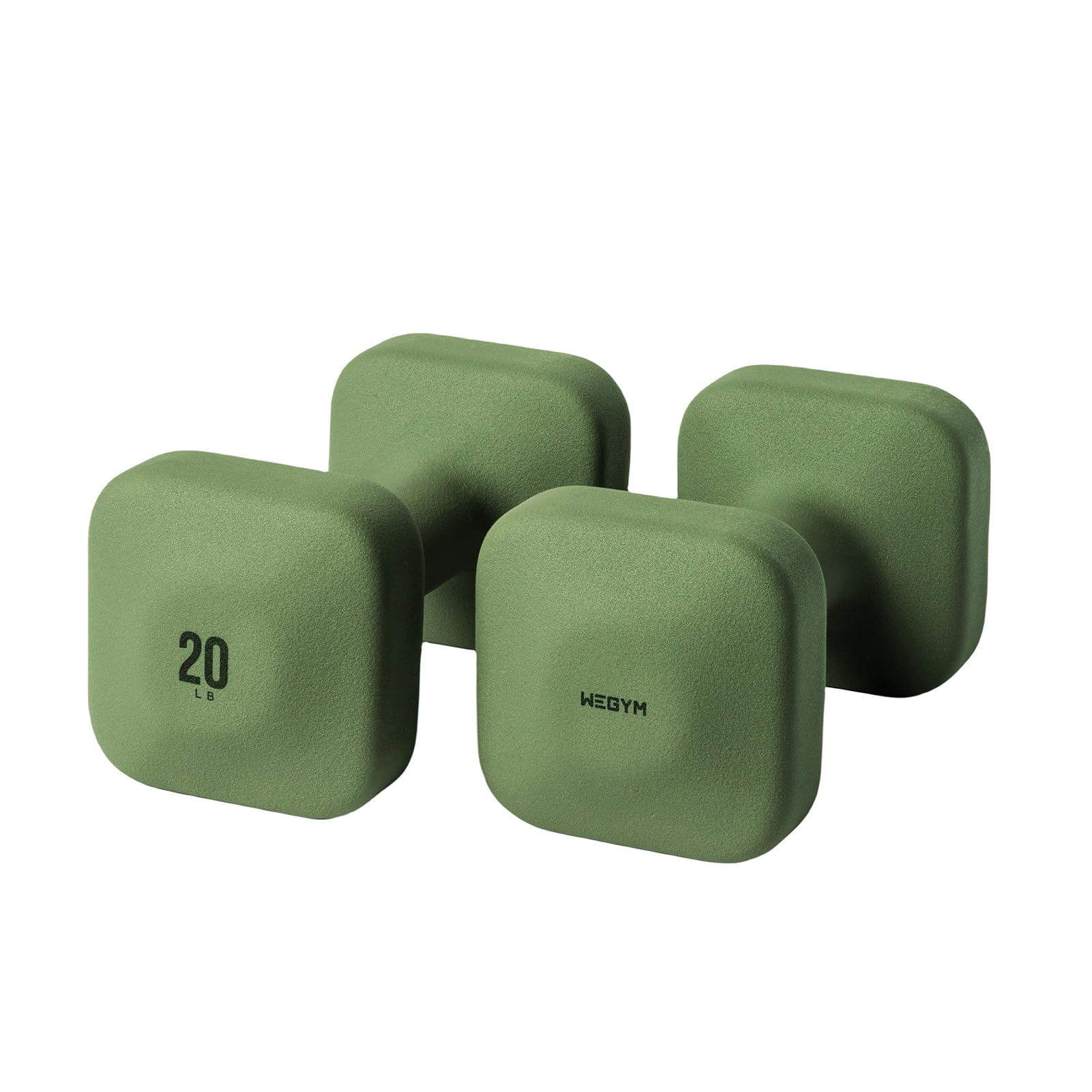 WeGym SafeGrip Dumbbells, Anti-Slip, Anti-Roll, Thick Handles, Free Weights, Square Dumbbells for Secure Workouts at Home, Weightlifting, and Personal Training
