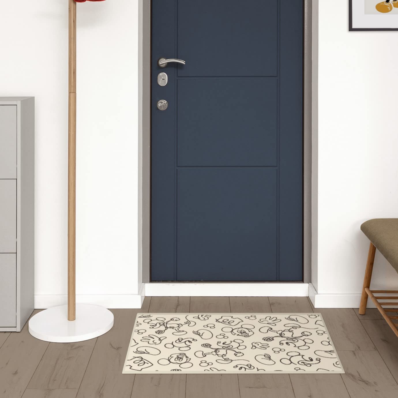 RUGGABLE Disney Classic Minnie Mouse Washable Rug - Perfect Area Rug for Nursery Playroom Kids Room - Pet & Child Friendly - Stain & Water Resistant - Trellis Pink 5&