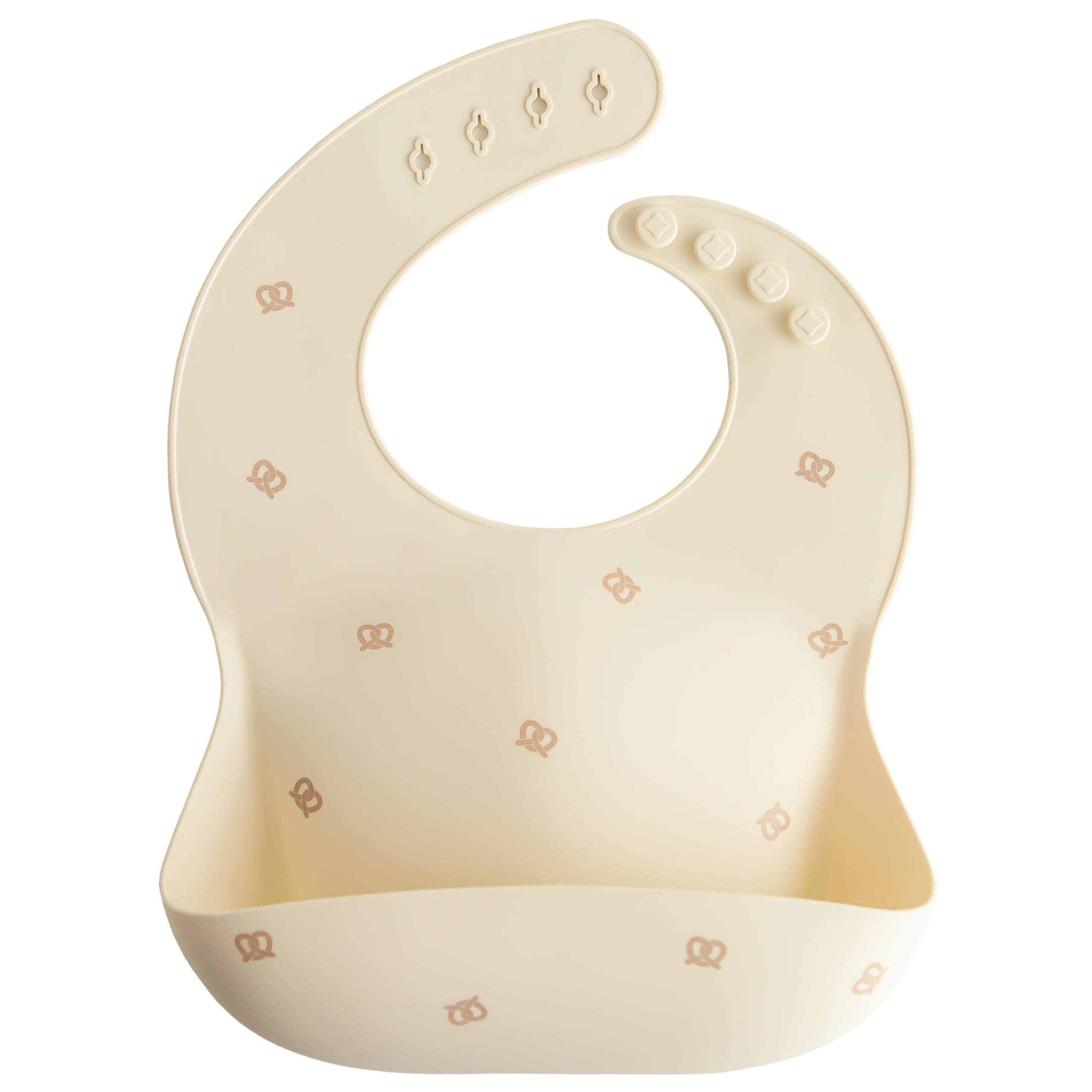 mushie Silicone Baby Bib | Adjustable Fit Waterproof Bibs (Whales)