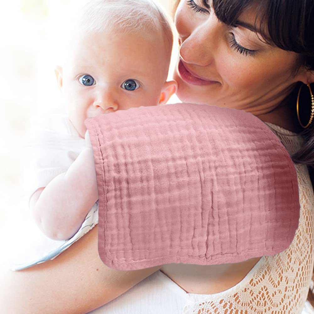 Yoofoss Muslin Burp Cloths for Baby 10 Pack 100% Cotton Baby Washcloths for Boys Girls Large 20&