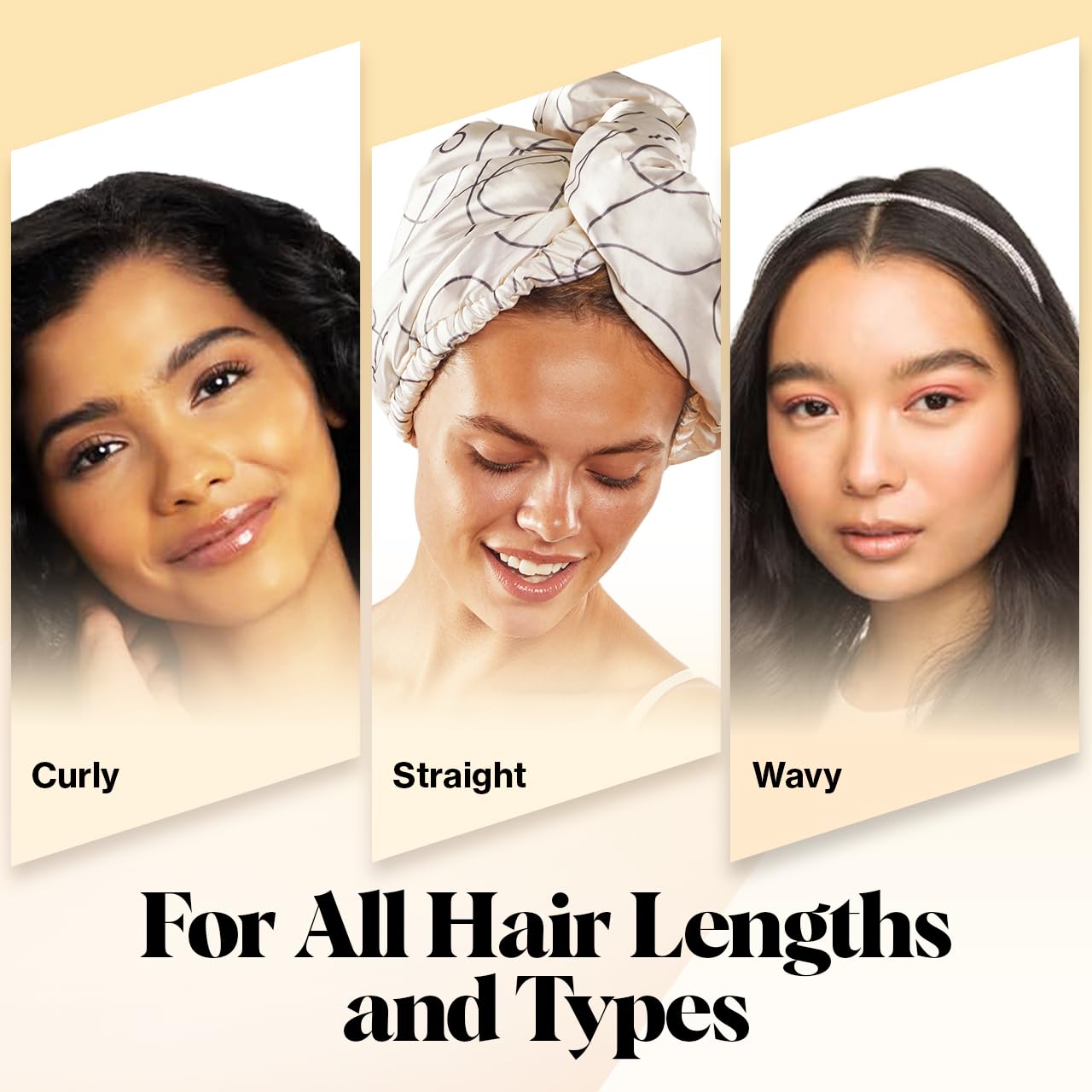 Kitsch Microfiber Hair Towel Wrap - Quick Dry Curly Hair Wraps for Women Wet Hair | Microfiber Towel for Hair | Hair Drying Towel Wrap | Hair Towels for Women | Hair Turban for Wet Hair (Blush)