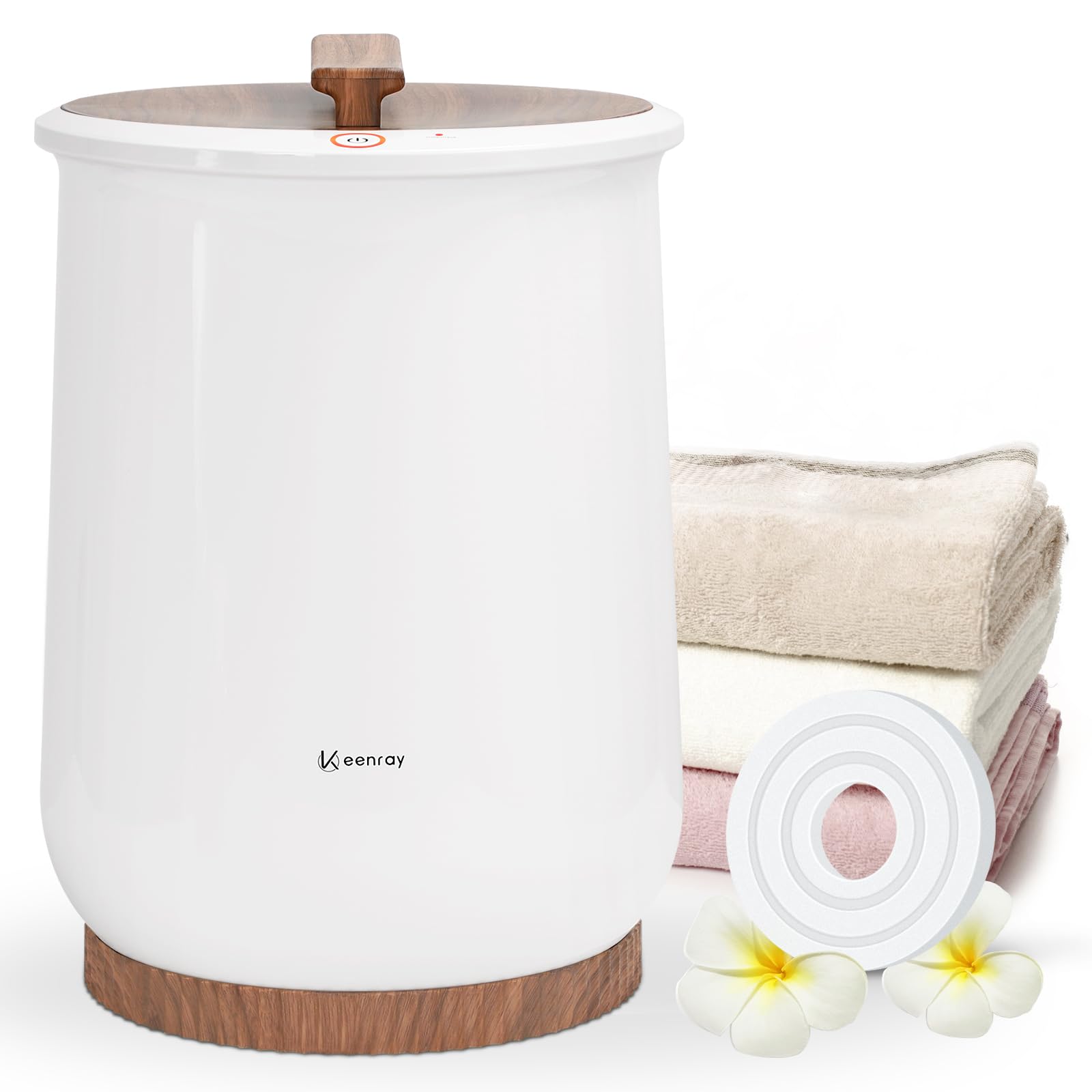 Keenray Towel Warmer, Luxury Towel Warmer Bucket, Large Towel Warmer for Bathroom, Auto Shut Off, Fits Up to Two 40"X70" Oversized Towels, Bathrobes, Blankets, PJ&