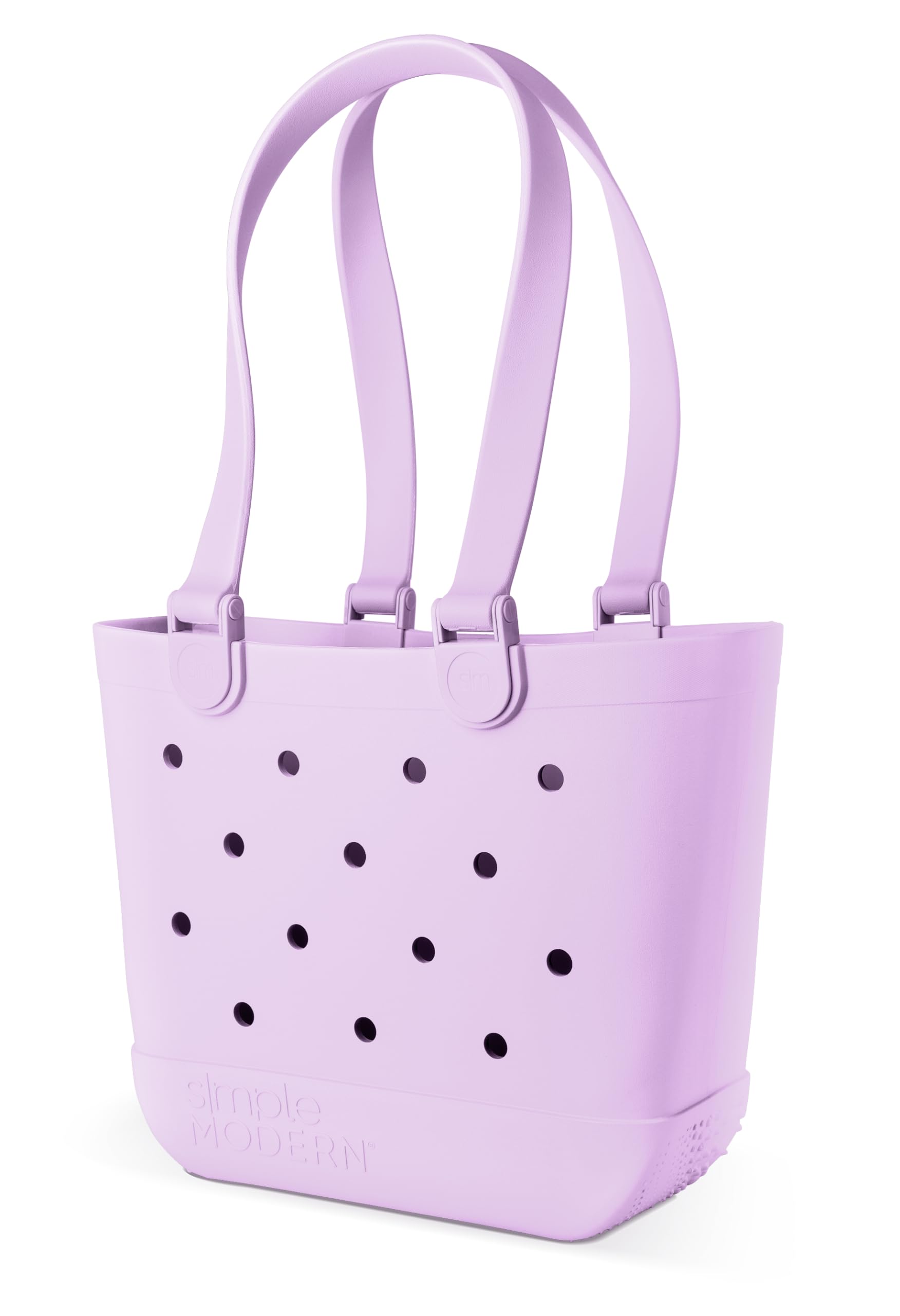 Simple Modern Beach Bag Rubber Tote | Waterproof Medium Tote Bag with Zipper Pocket for Pool, Groceries, Sports | Gifts For Women | Getaway Bag Collection | Almond Birch