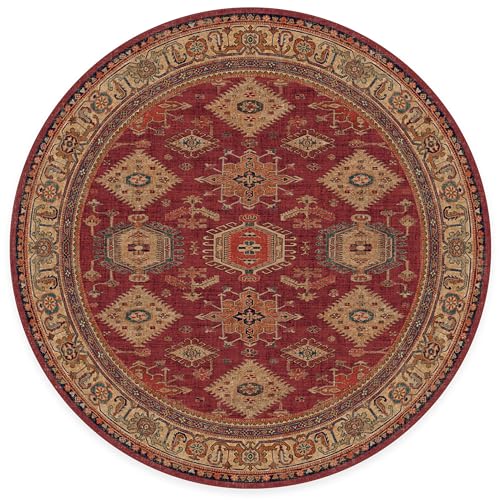 RUGGABLE – Cambria Ruby – Machine Washable Runner Rug – Pet & Child Friendly – Stain & Water Resistant – Non-Slip – 2.5&