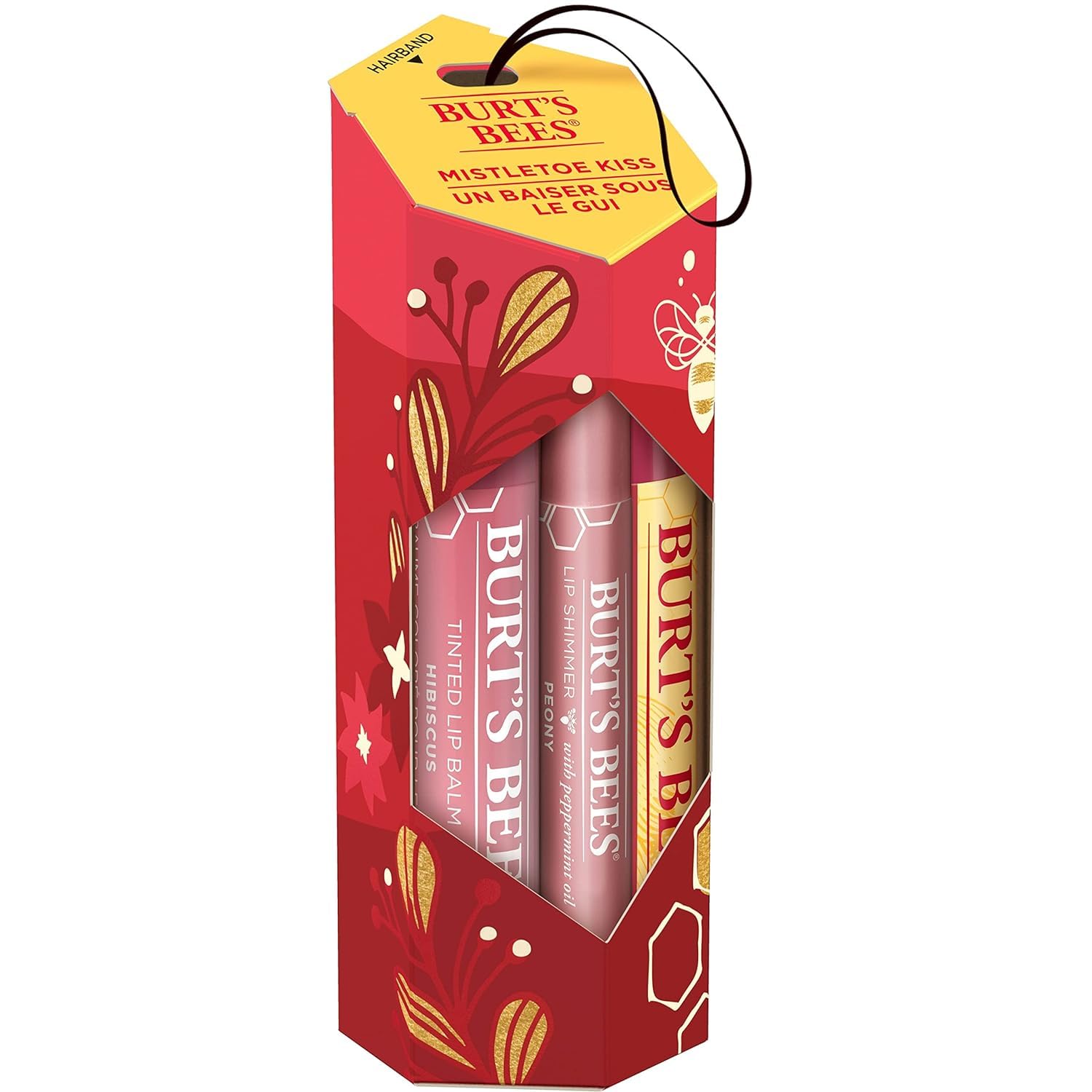 Burt’s Bees Christmas Gifts, 4 Lip Balm Stocking Stuffers Products, Beeswax Bounty Classic Set - Original Beeswax Moisturizing Lip Balm (4-Pack)