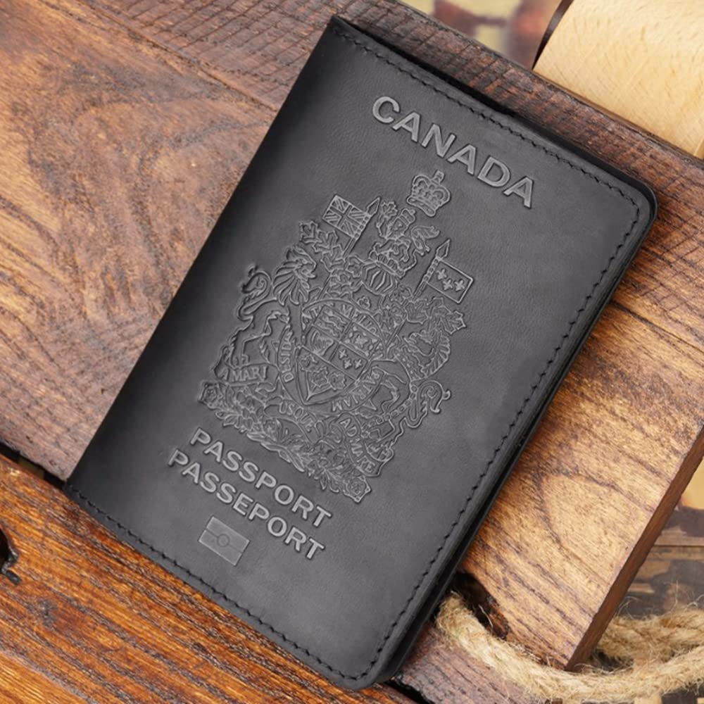 Genuine Leather Passport Covers for Canada Men&