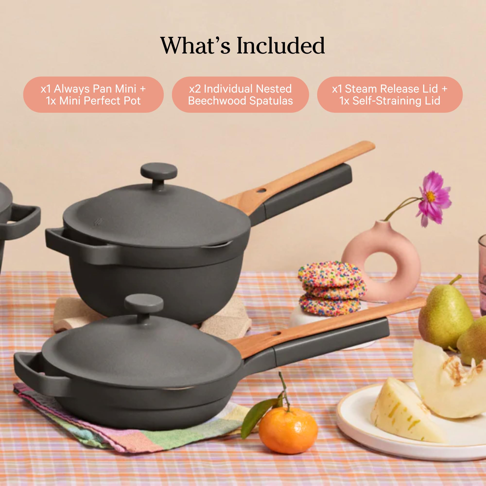 Our Place Mini Home Cook Duo - Mini Always Pan & Mini Perfect Pot Bundle | Multi-Functional Cookware Set Replaces 18 Pieces | Lavender