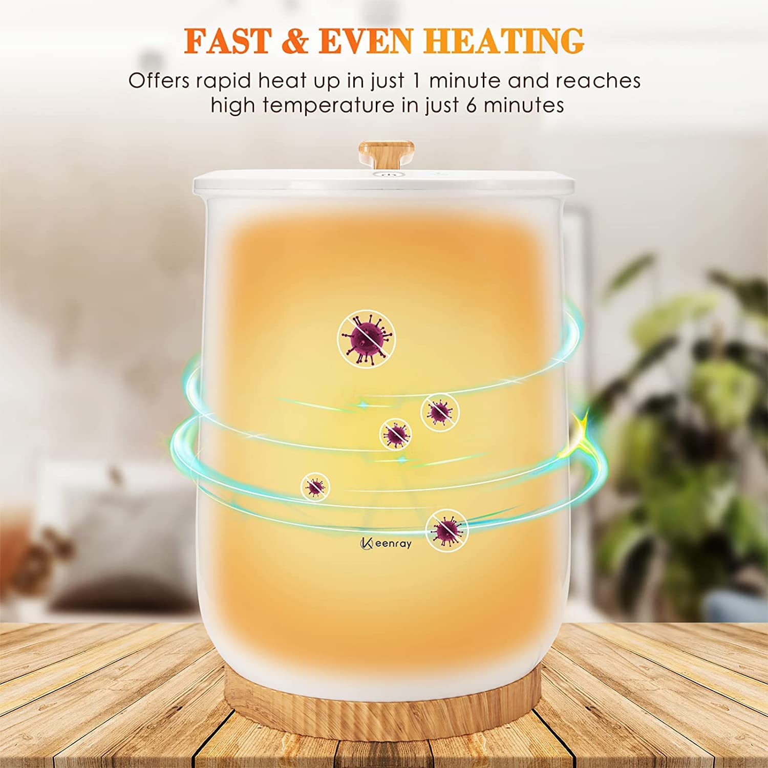 Keenray Towel Warmer, Luxury Towel Warmer Bucket, Large Towel Warmer for Bathroom, Auto Shut Off, Fits Up to Two 40"X70" Oversized Towels, Bathrobes, Blankets, PJ&