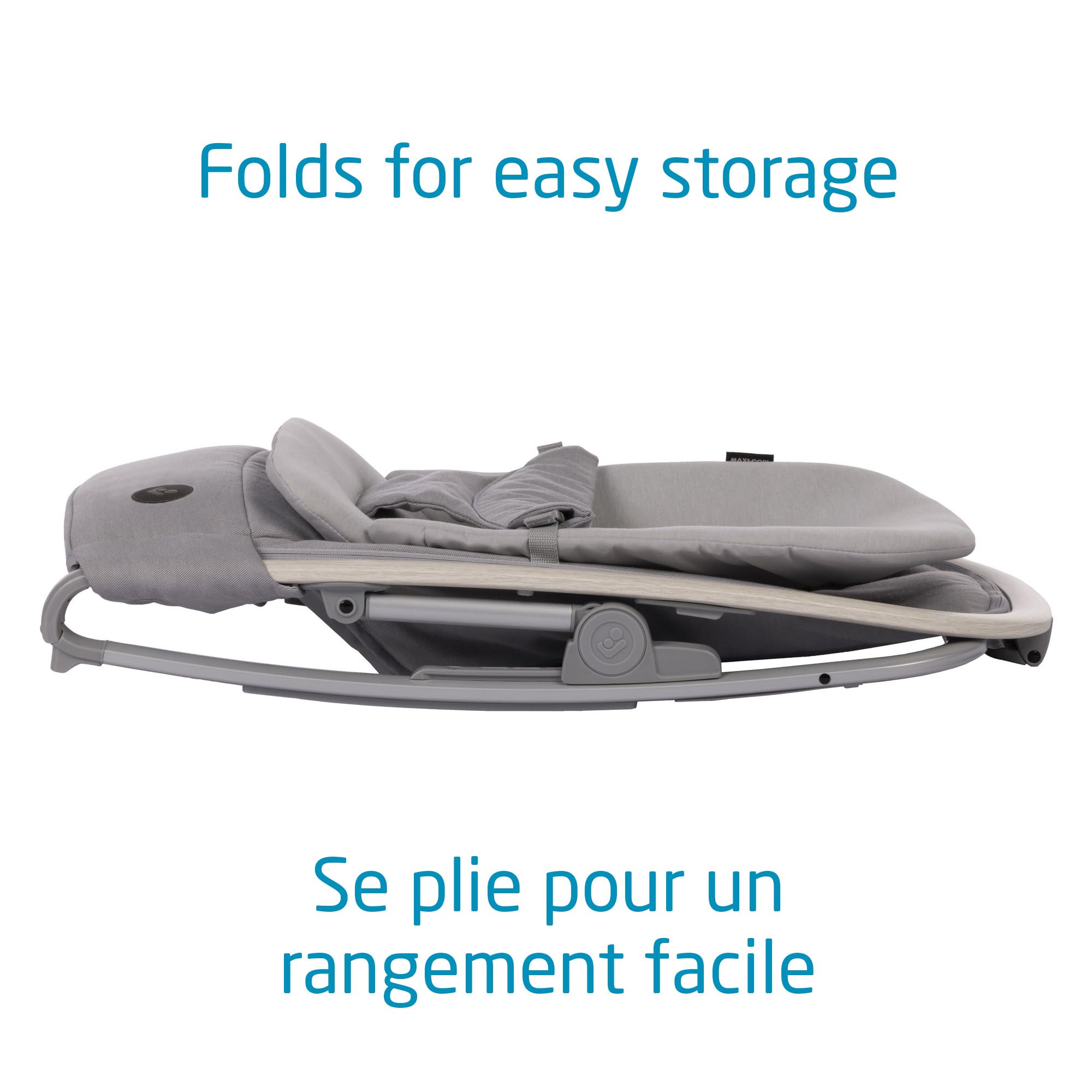 Maxi-Cosi 2-in-1 Kori Rocker, folds flat, travel, washable fabrics, Sand Horizon