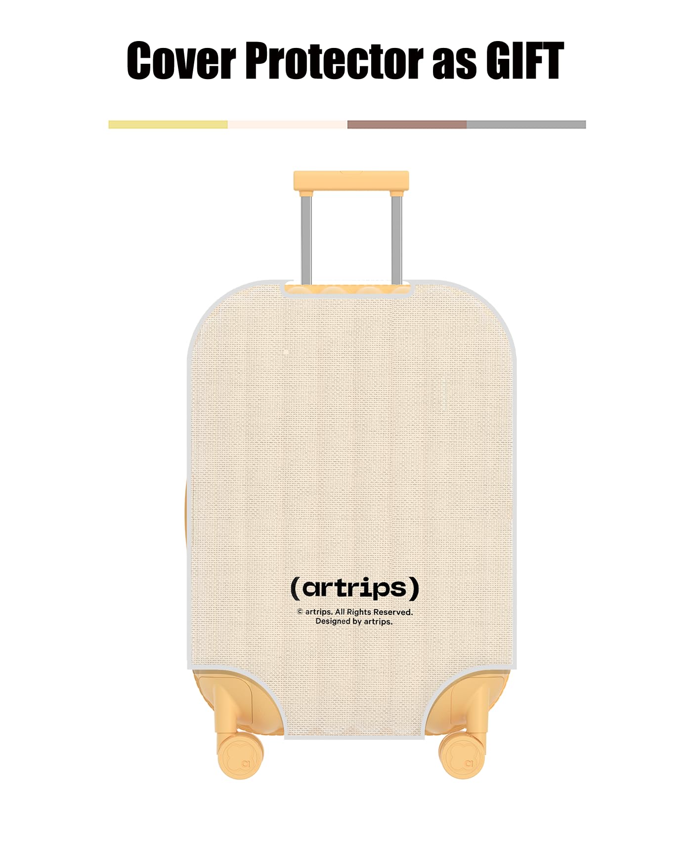 artrips Luggage with 8 Spinner Wheels,Lightweight Hardside Suitcase with Cover Protector,PC Hardshell Luggage,Travel Suitcase with Bread Design,TSA Lock,20/24/28inch