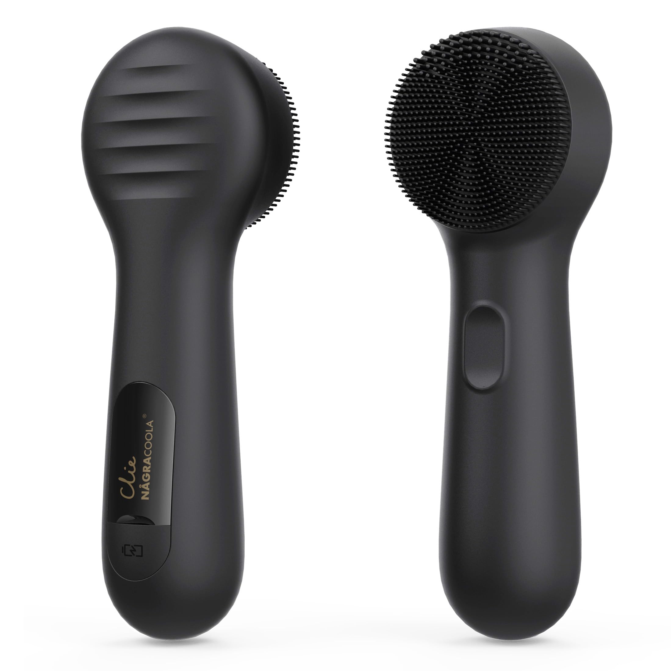 Silicone Face Scrubber, NågraCoola CLIE 2.0 Facial Cleansing Brush, Rechargeable, Waterproof Face Scrub Brush for Cleansing, Exfoliating, Massaging, Electric Facial Exfoliator for Women and Men - Oat