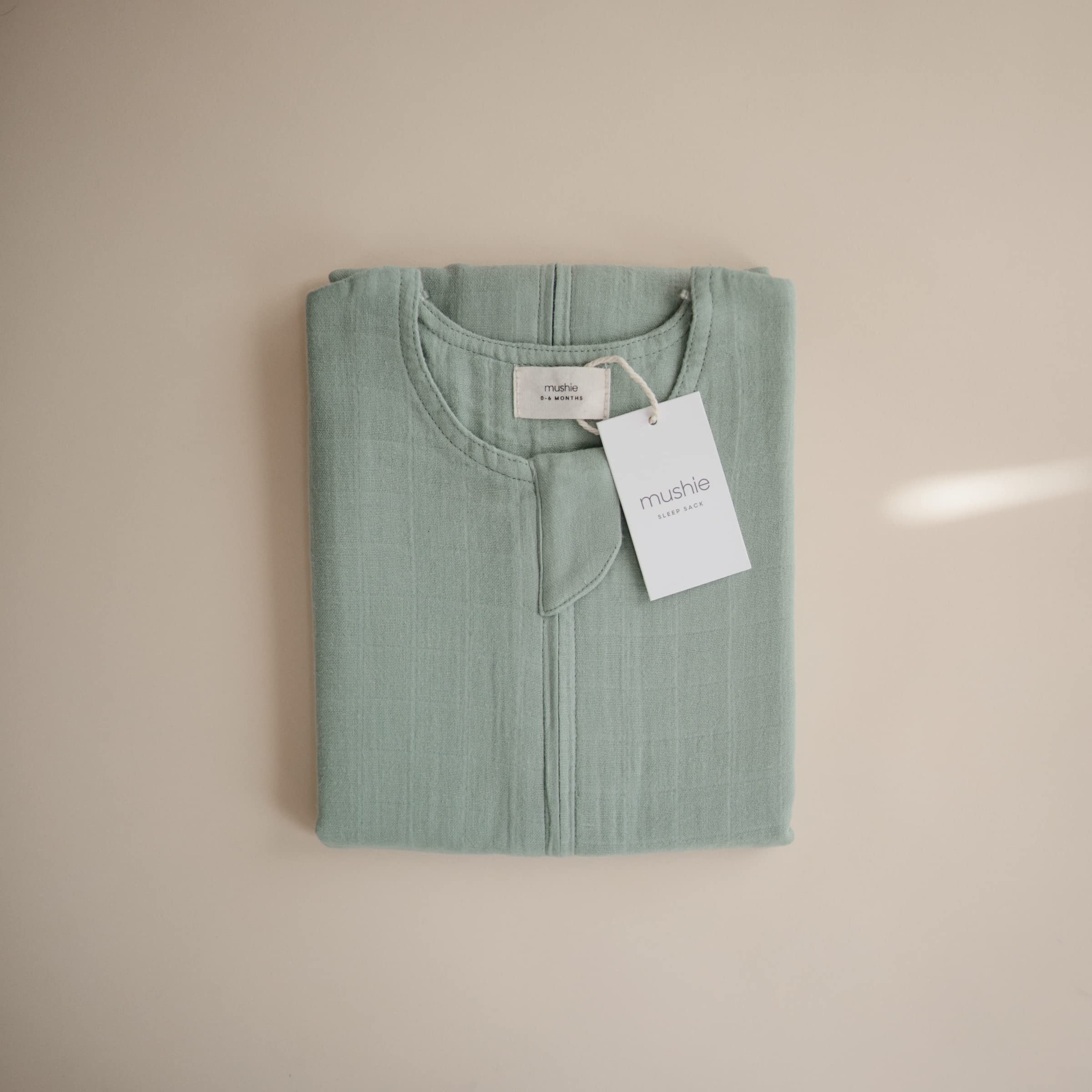 mushie Baby Wearable Blanket | 100% Organic Cotton Muslin | Sleeping Bag for Infants (Natural)