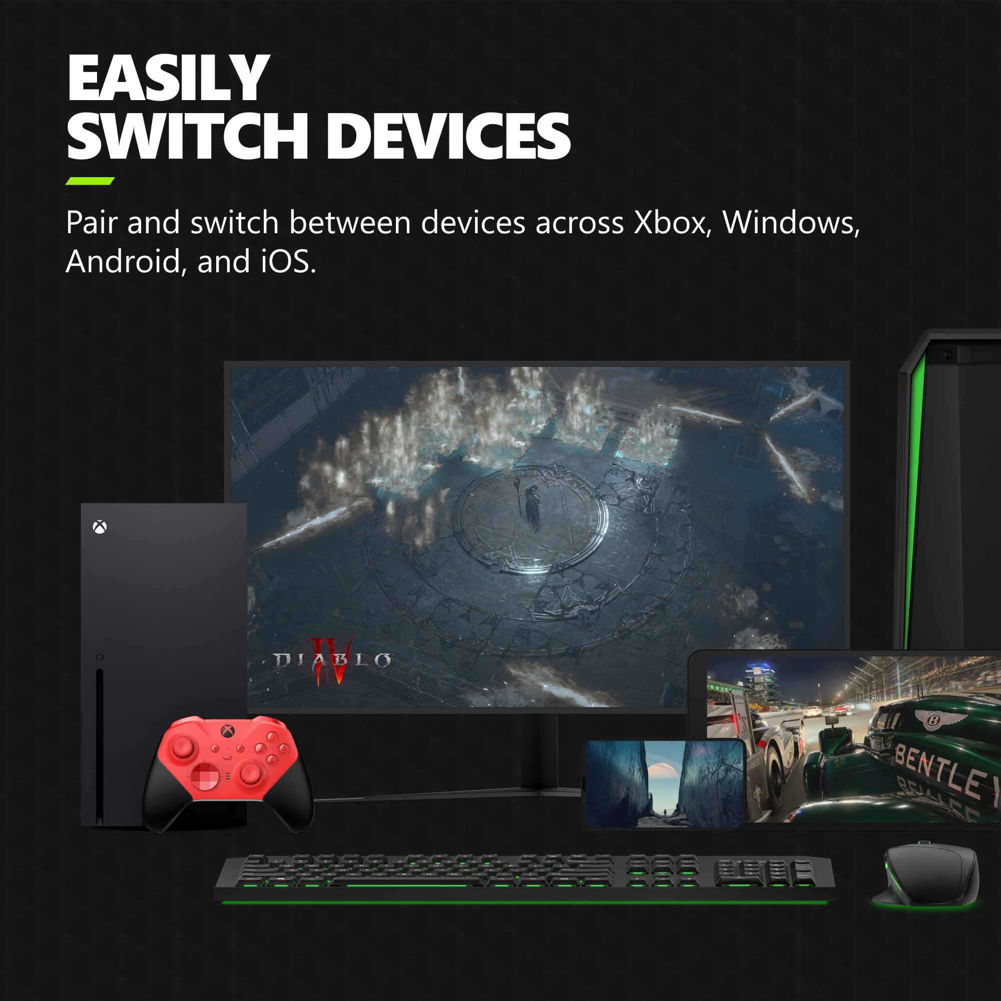 Xbox Elite Wireless Gaming Controller Series 2 – Black – Xbox Series X|S, Xbox One, Windows PC, Android, and iOS - Elite Series 2 Black Edition