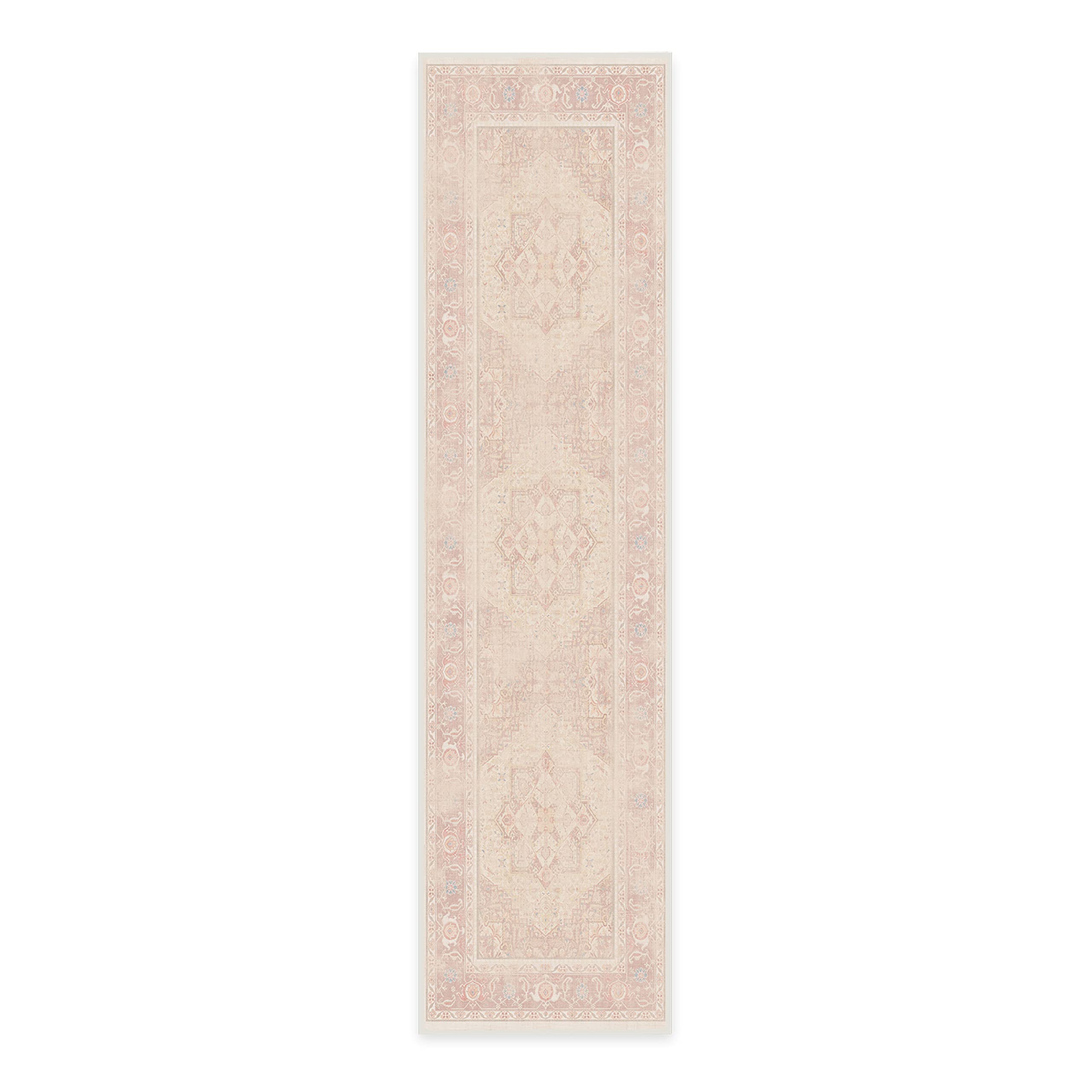 RUGGABLE Kamran Washable Rug - Perfect Vintage Area Rug for Living Room Bedroom Kitchen - Pet & Child Friendly - Stain & Water Resistant - Hazel 5&
