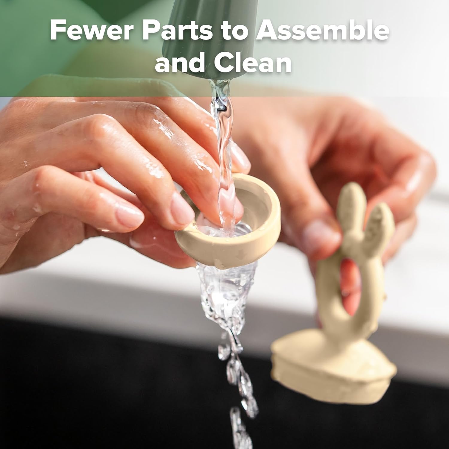 Haakaa Baby Fruit Food Feeder & Mini Freezer Nibble Tray Combo, Breastmilk Popsicle Molds for Cooling Relief, BPA Free Silicone Feeder for Safe Infant Self Feeding, 4 Month+ (Pea Green)