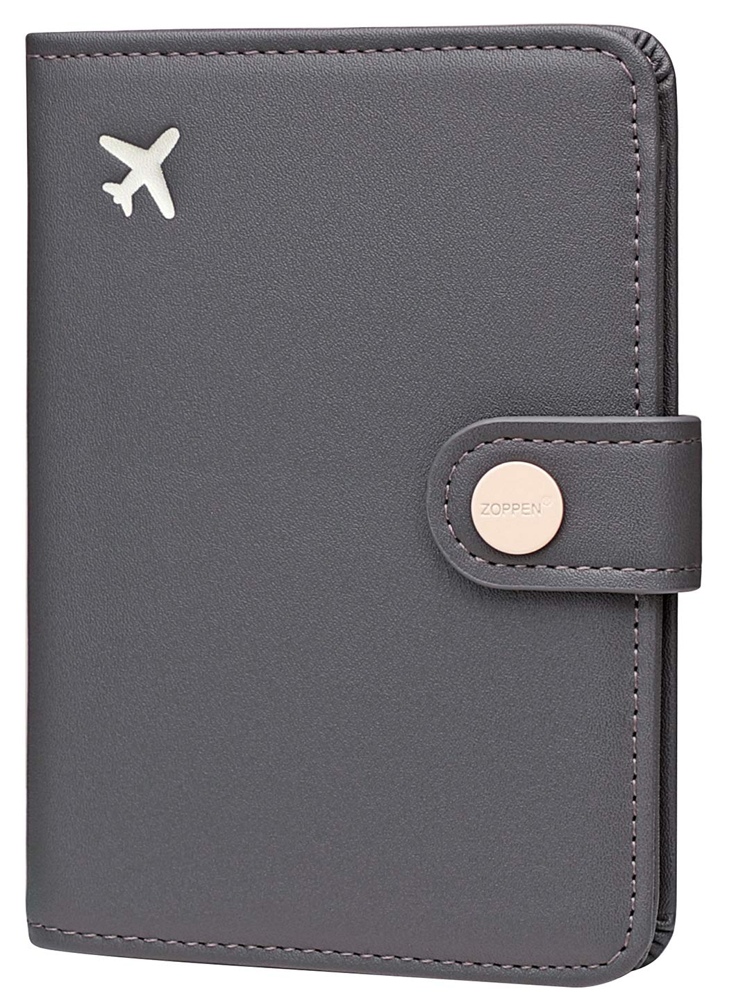 Zoppen RFID Blocking Travel Passport Holder Cadanian Passport Cover Slim Id Card Case (