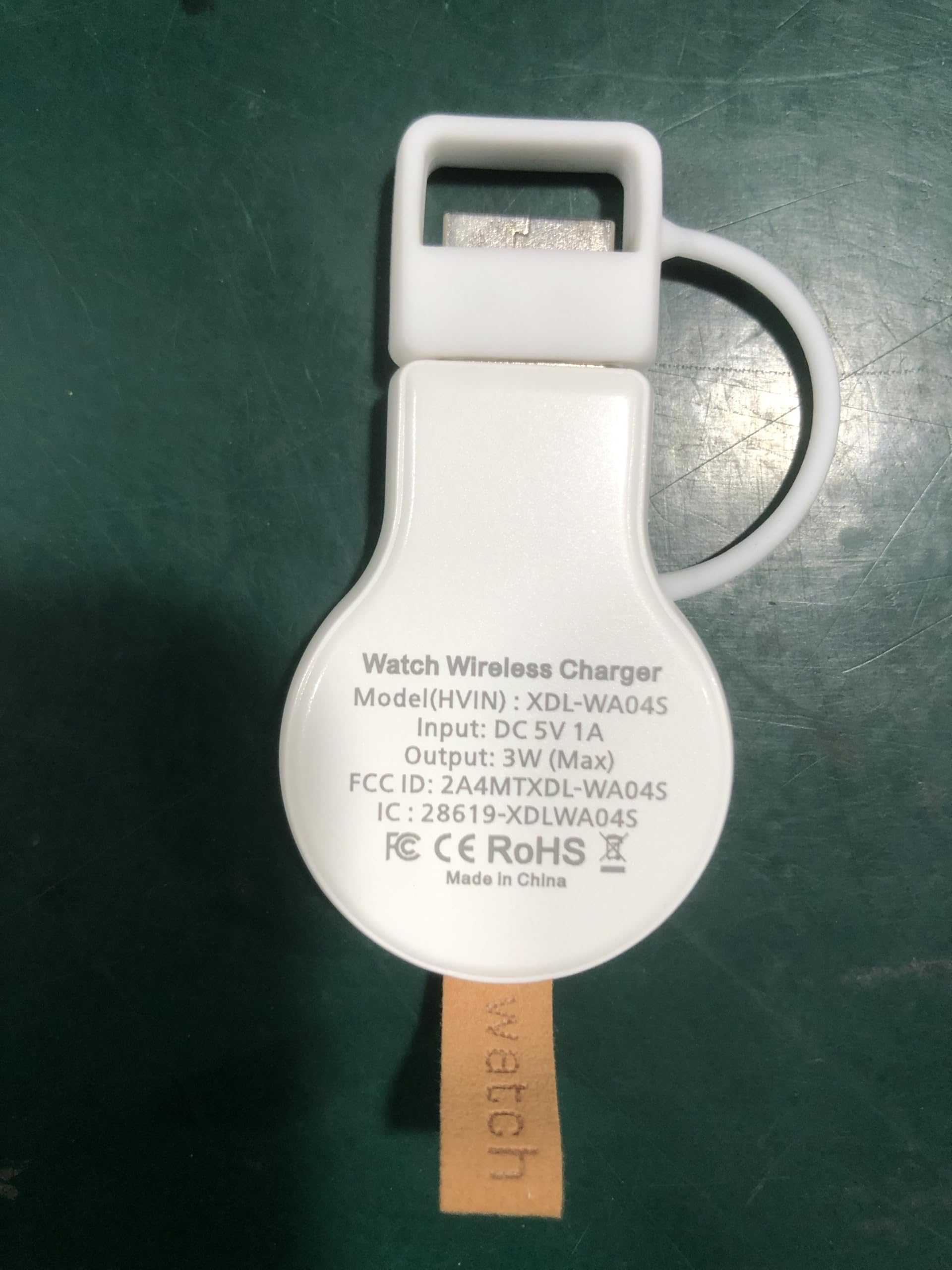 NEWDERY Charger for Apple Watch Portable iWatch USB Wireless Charger, Travel Cordless Charger with Light Weight Magnetic Quick Charge for Apple Watch Ultra 2 Series 9 8 7 6 5 4 3 2 1 SE, White
