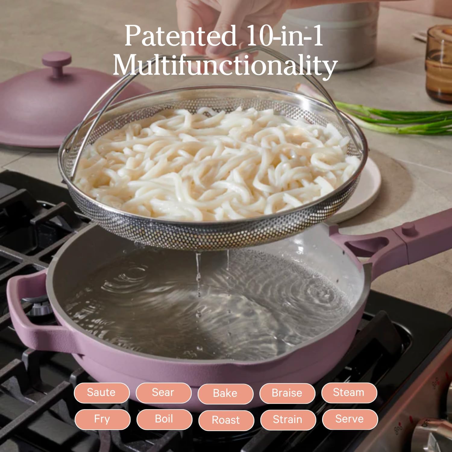 Our Place Always Pan Duo - Always Pan & Mini Always Pan 2.0 Bundle | Multi-Functional Cookware Set Replaces 20 Pieces | Lavender